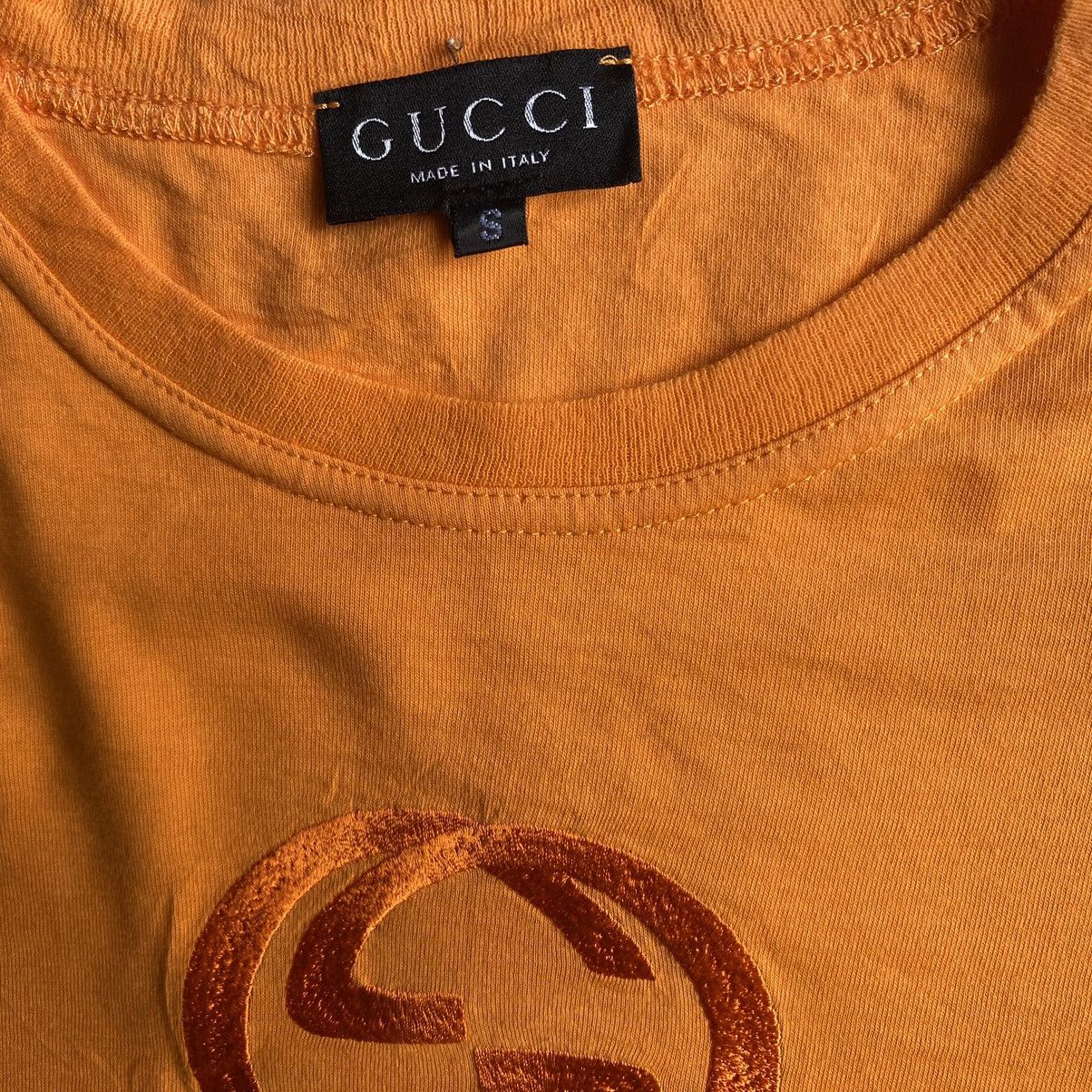 Gucci Vintage SS96 GG Logo Embroidered T Shirt Size S / US 4 / IT 40 - 4 Thumbnail