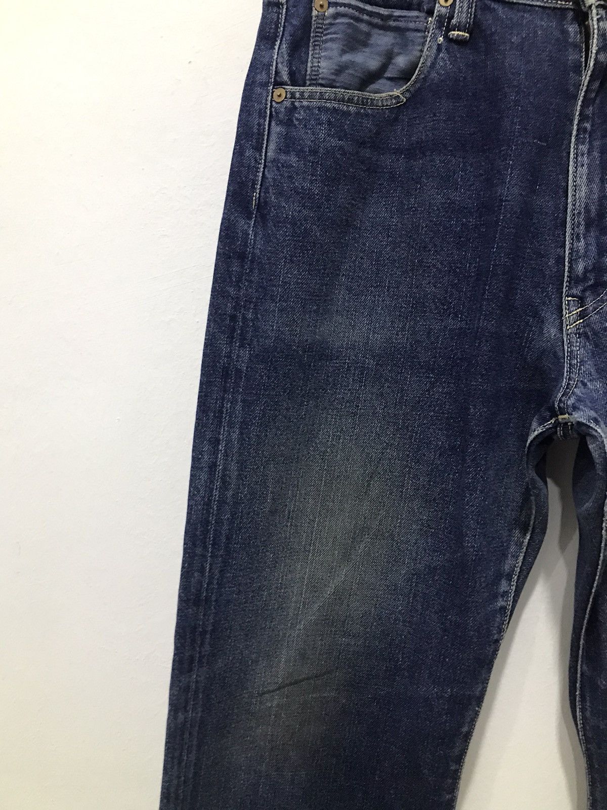 45rpm 45RPM Indigo Raw Heavy Denim Jeans Size US 31 - 10 Thumbnail