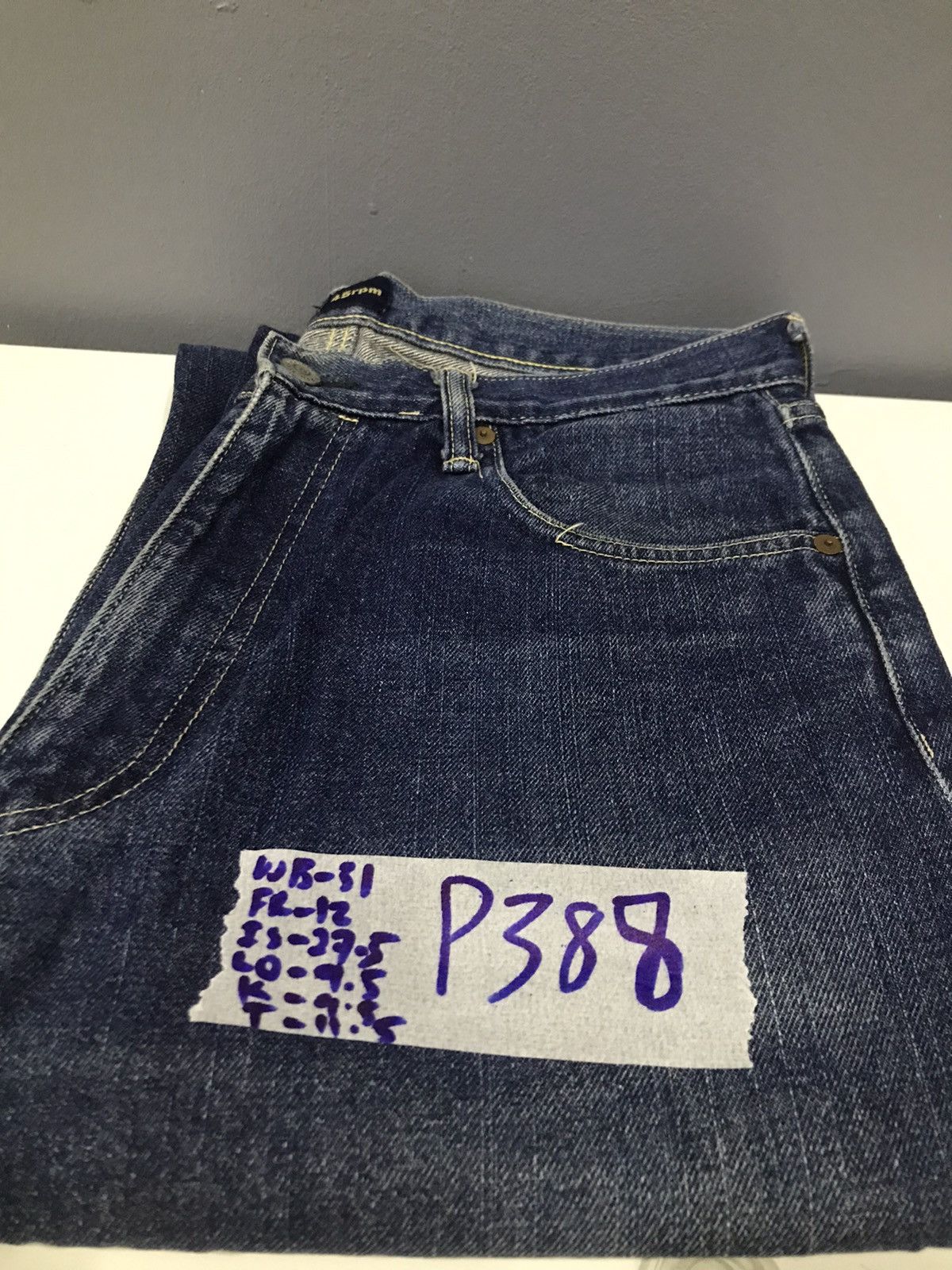45rpm 45RPM Indigo Raw Heavy Denim Jeans Size US 31 - 25 Thumbnail