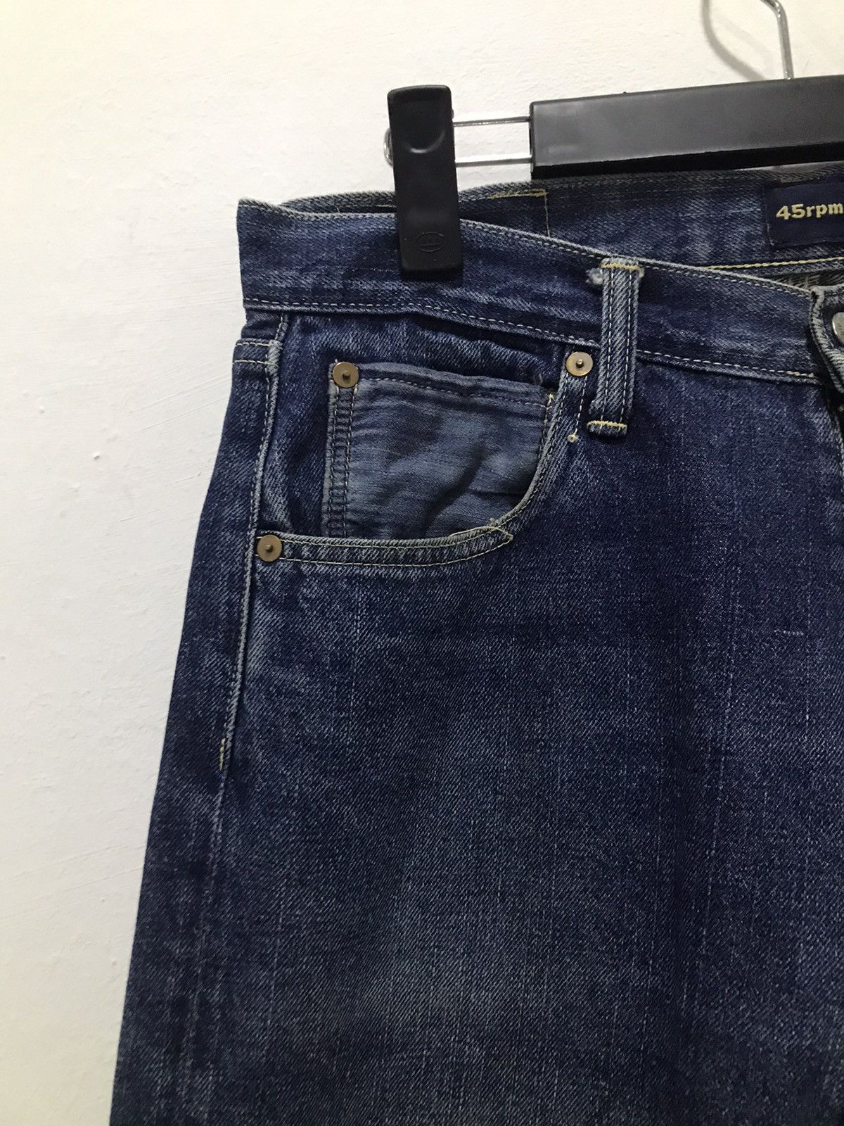 45rpm 45RPM Indigo Raw Heavy Denim Jeans Size US 31 - 4 Thumbnail