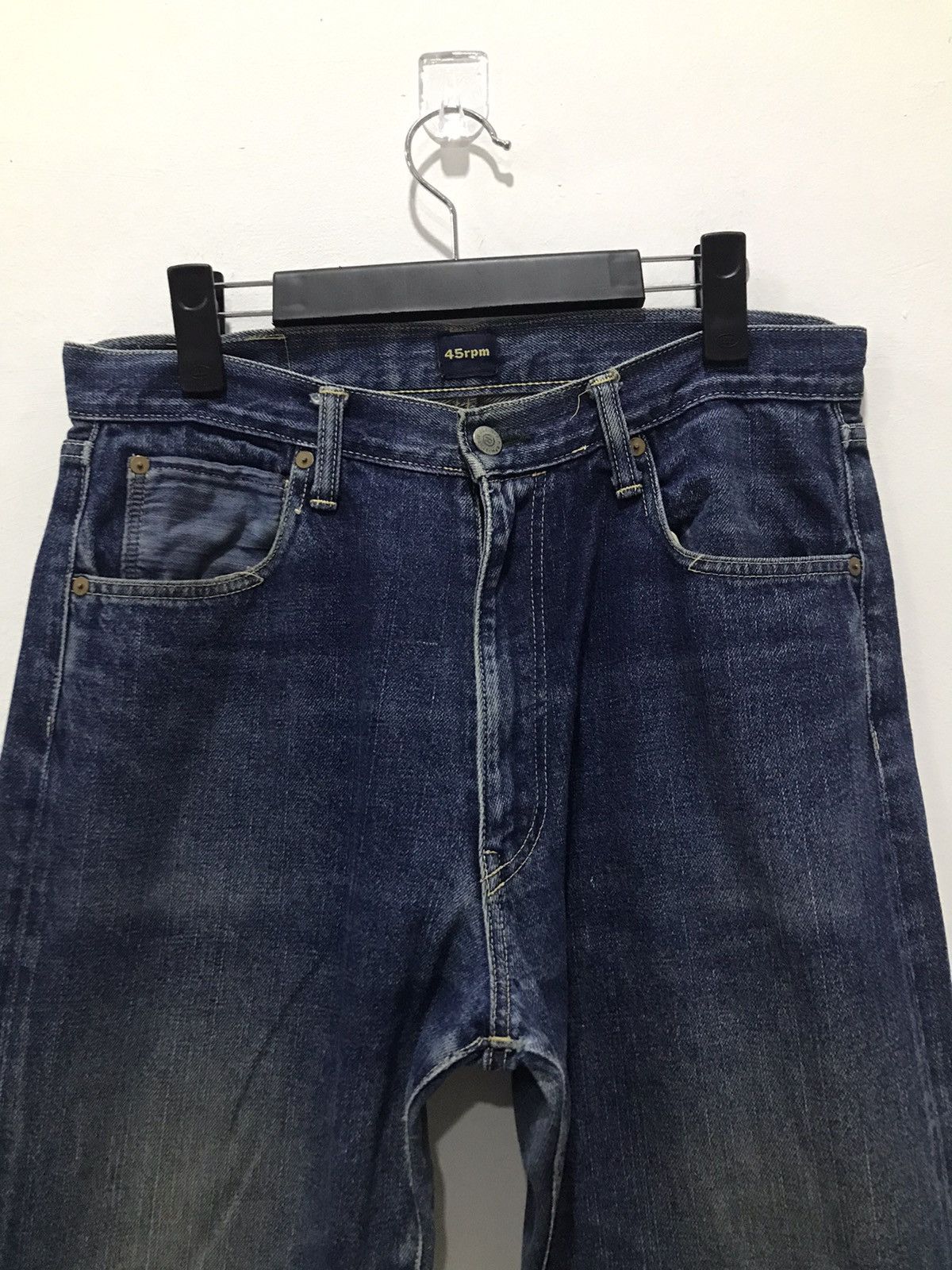 45rpm 45RPM Indigo Raw Heavy Denim Jeans Size US 31 - 3 Thumbnail