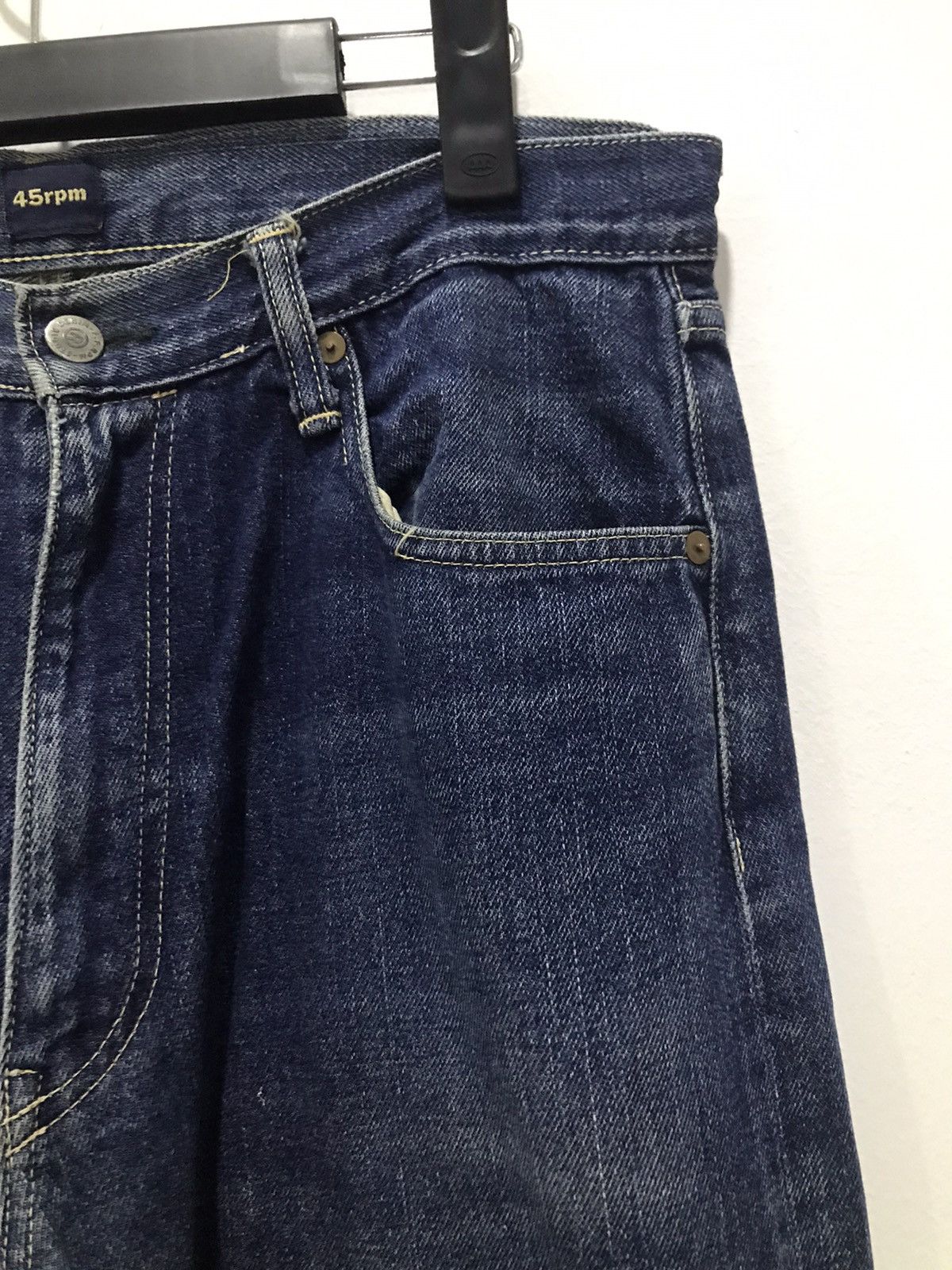45rpm 45RPM Indigo Raw Heavy Denim Jeans Size US 31 - 5 Thumbnail