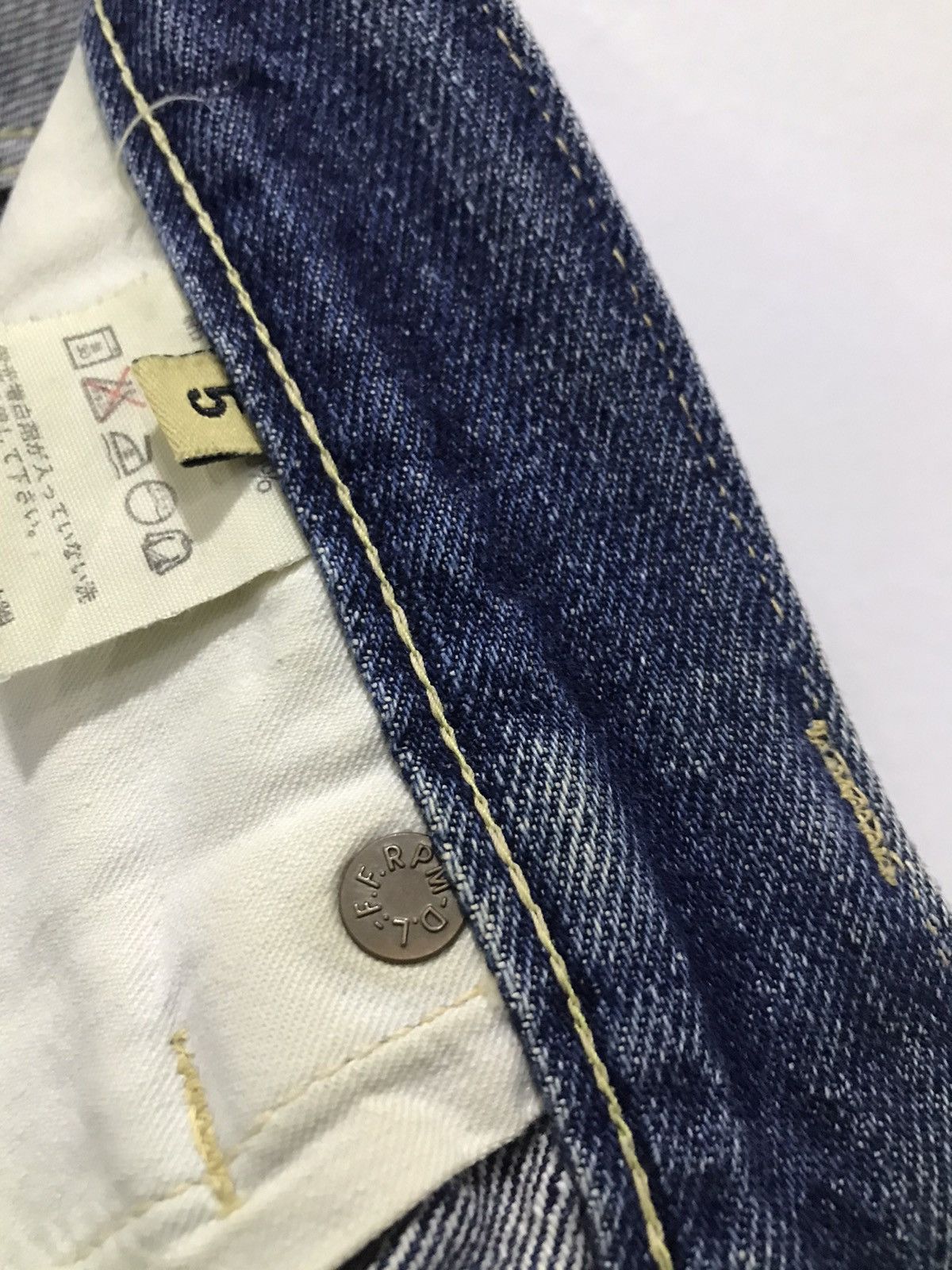 45rpm 45RPM Indigo Raw Heavy Denim Jeans Size US 31 - 23 Thumbnail