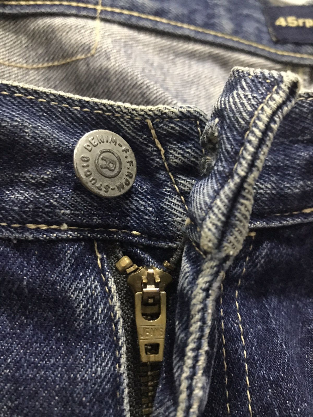 45rpm 45RPM Indigo Raw Heavy Denim Jeans Size US 31 - 19 Thumbnail
