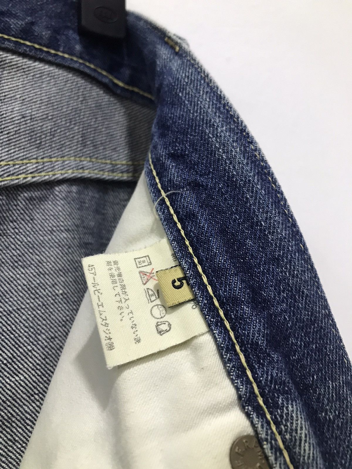 45rpm 45RPM Indigo Raw Heavy Denim Jeans Size US 31 - 21 Thumbnail