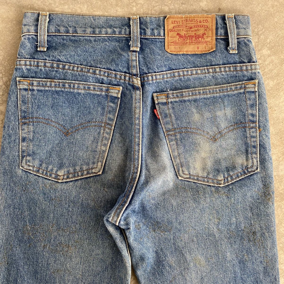 Levi's × Vintage Size 28x32 Vintage Levi's 517 Flared Dirty Denim Jeans Size US 28 / EU 44 - 19 Thumbnail