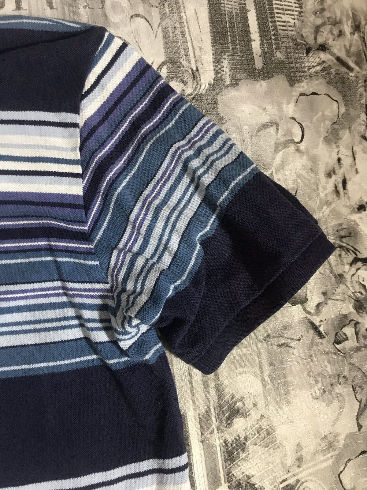 Yves Saint Laurent Vintage Yves Saint Laurent striped polo Size US XL / EU 56 / 4 - 4 Thumbnail