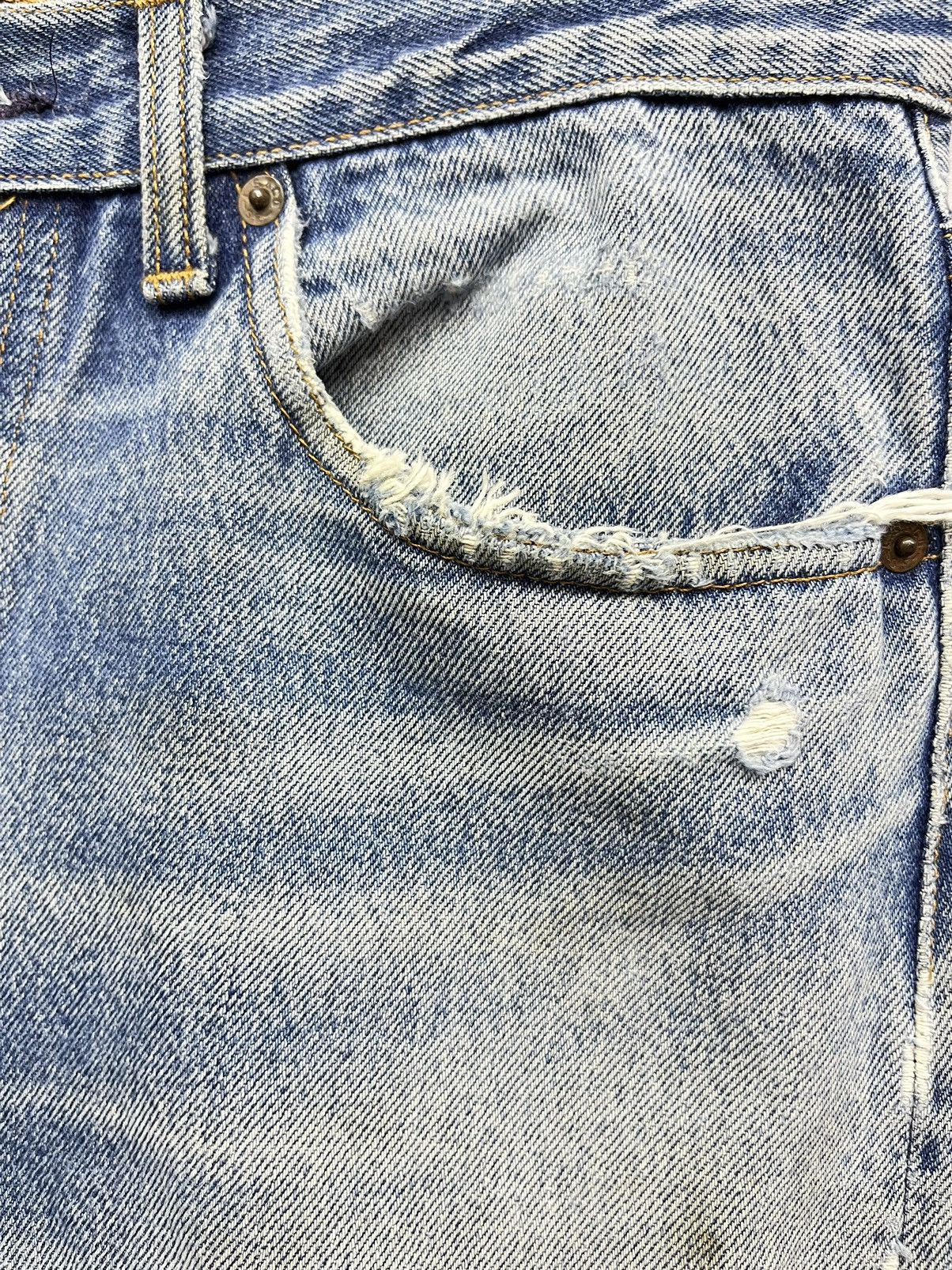 Levi's Made & Crafted Vtg Levi’s Thrashed Released Hem Custom Three Quarter Shorts Size US 30 / EU 46 - 10 Thumbnail