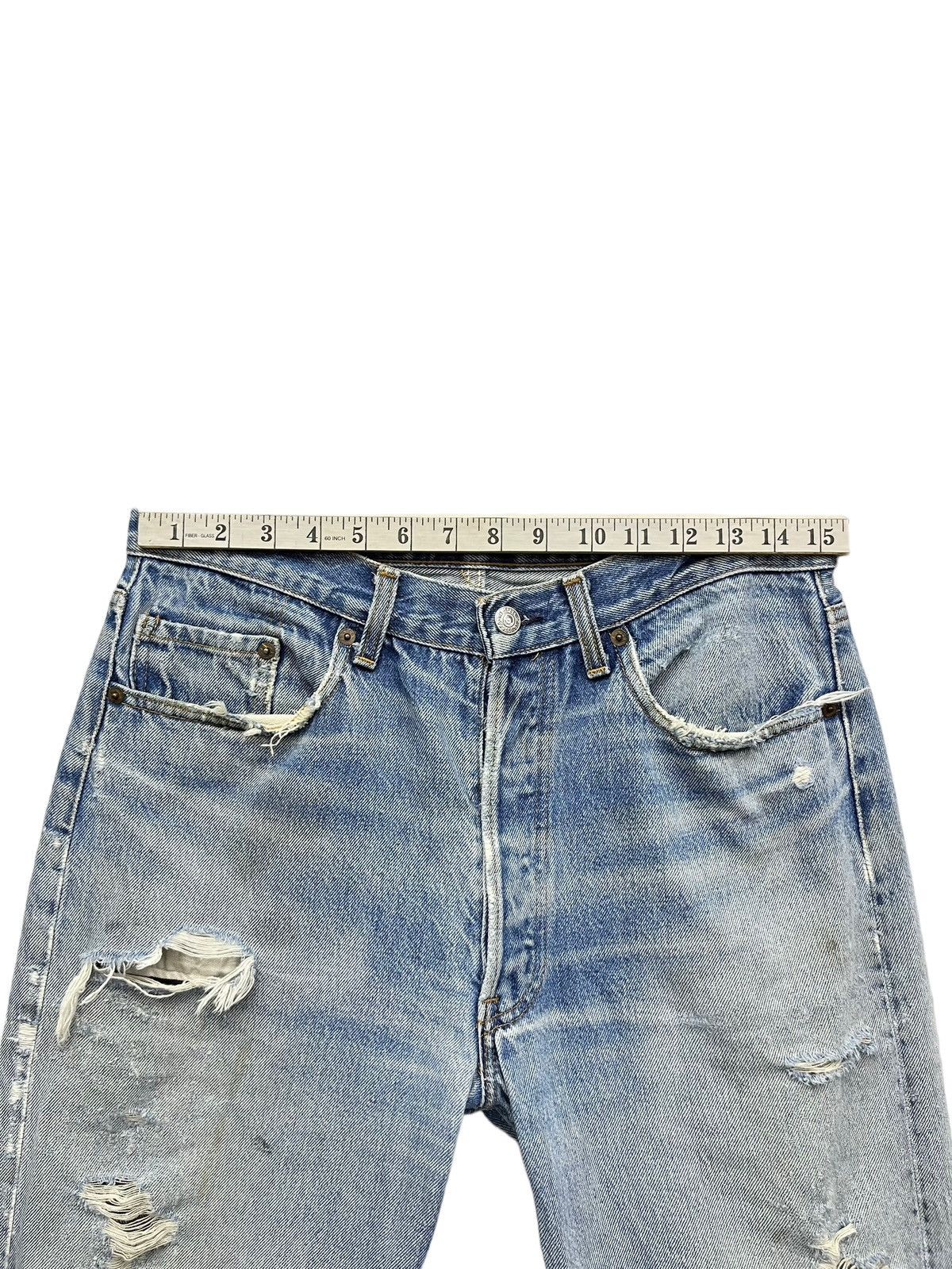 Levi's Made & Crafted Vtg Levi’s Thrashed Released Hem Custom Three Quarter Shorts Size US 30 / EU 46 - 21 Thumbnail