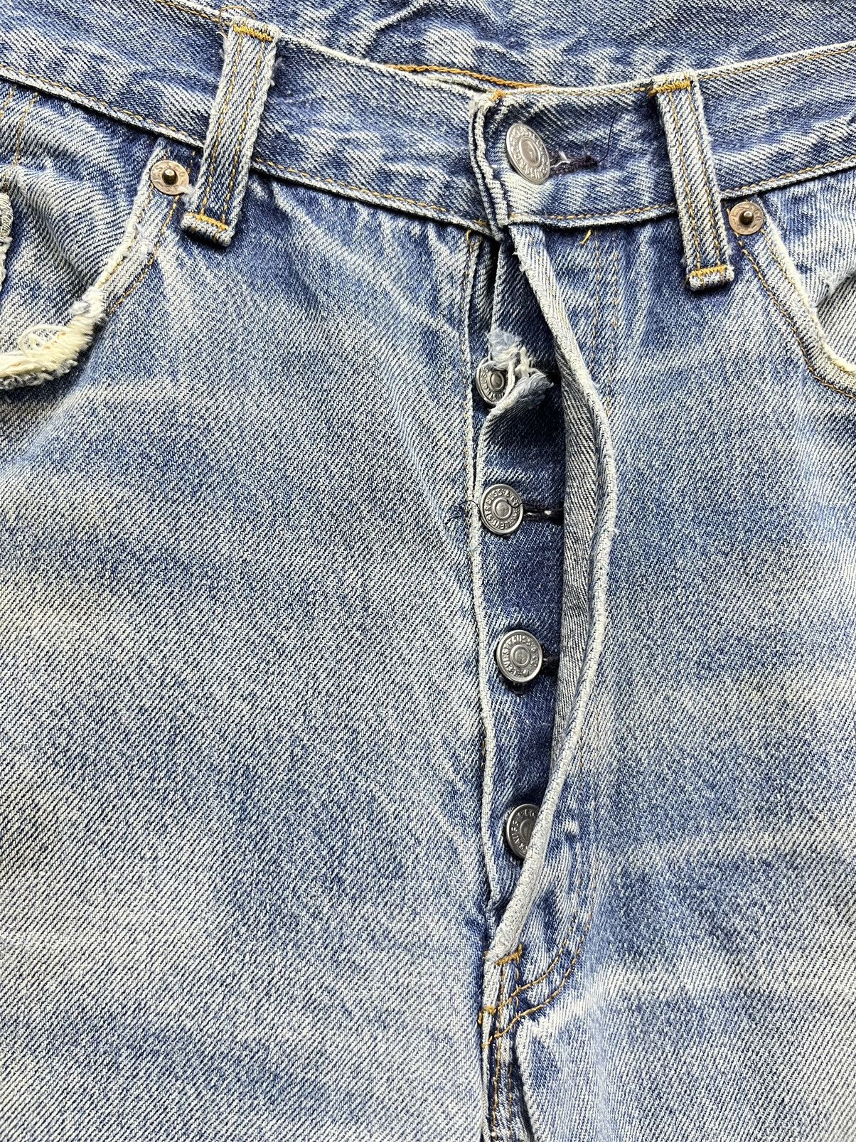 Levi's Made & Crafted Vtg Levi’s Thrashed Released Hem Custom Three Quarter Shorts Size US 30 / EU 46 - 8 Thumbnail