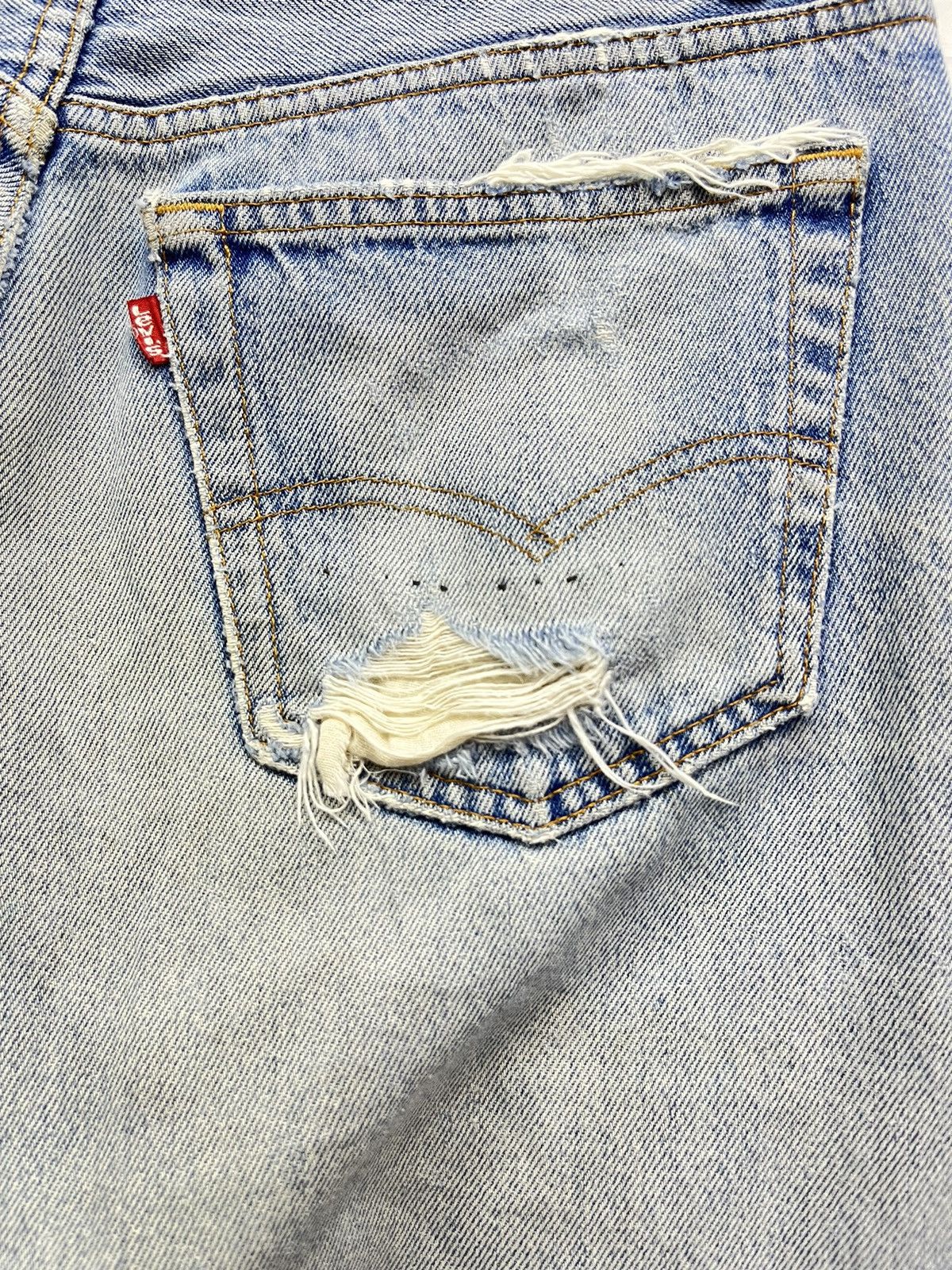 Levi's Made & Crafted Vtg Levi’s Thrashed Released Hem Custom Three Quarter Shorts Size US 30 / EU 46 - 13 Thumbnail
