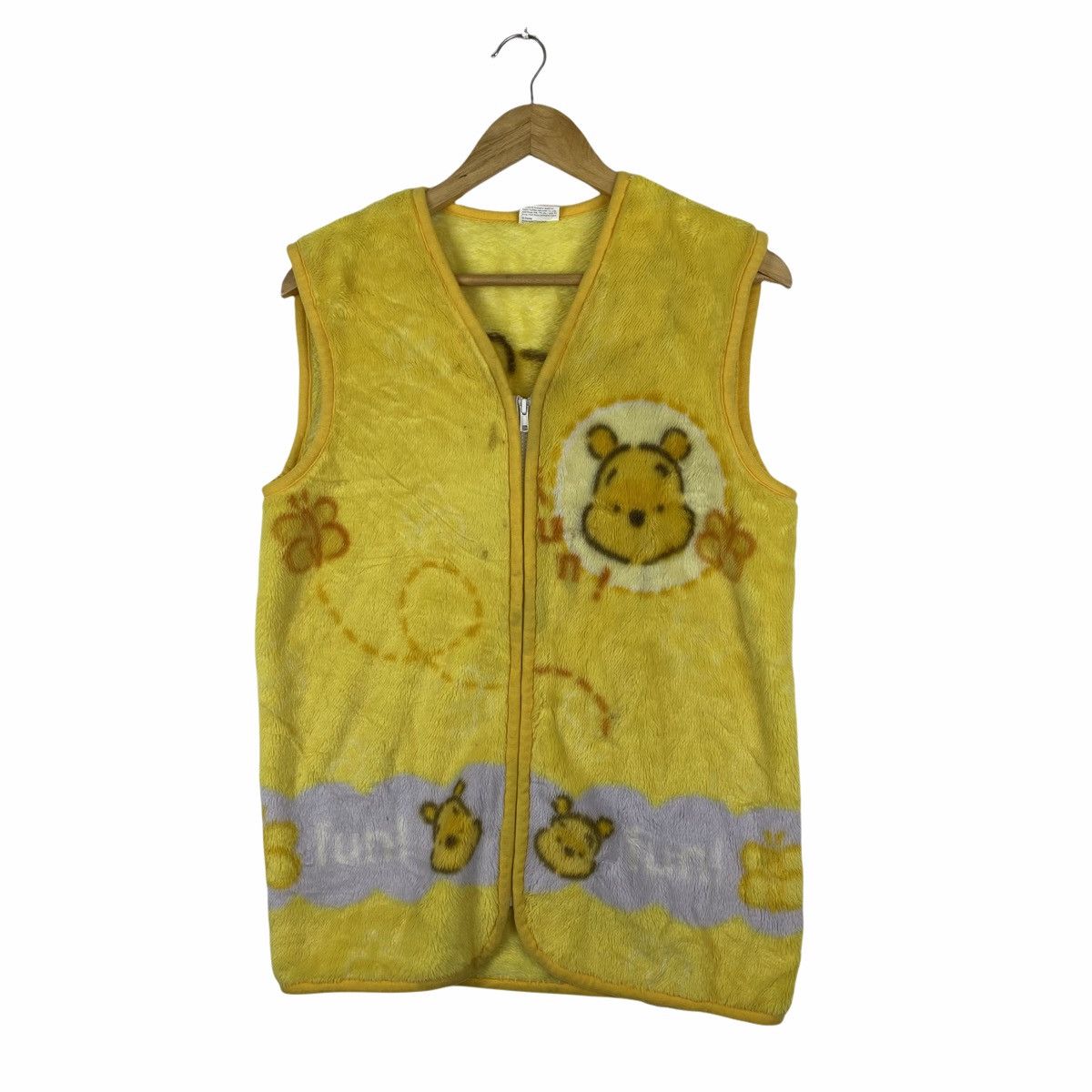 Disney × Vintage VINTAGE WINNIE THE POOH DISNEY CARTOON FLEECE VESTS TANKS Size US S / EU 44-46 / 1 - 3 Thumbnail