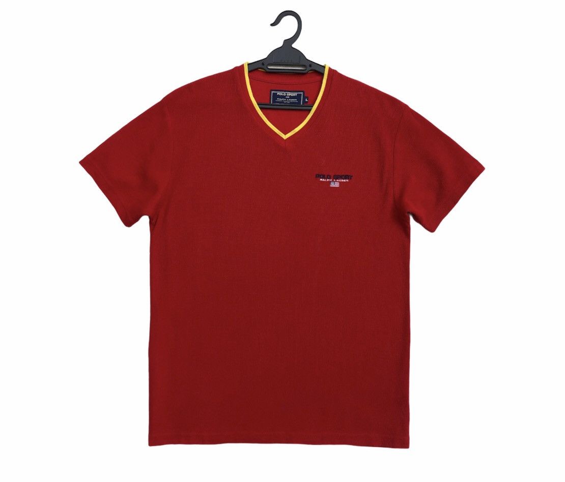 Polo Ralph Lauren Vintage Polo Sport by Ralph Lauren V-Neck T-shirt Size US L / EU 52-54 / 3 - 4 Thumbnail
