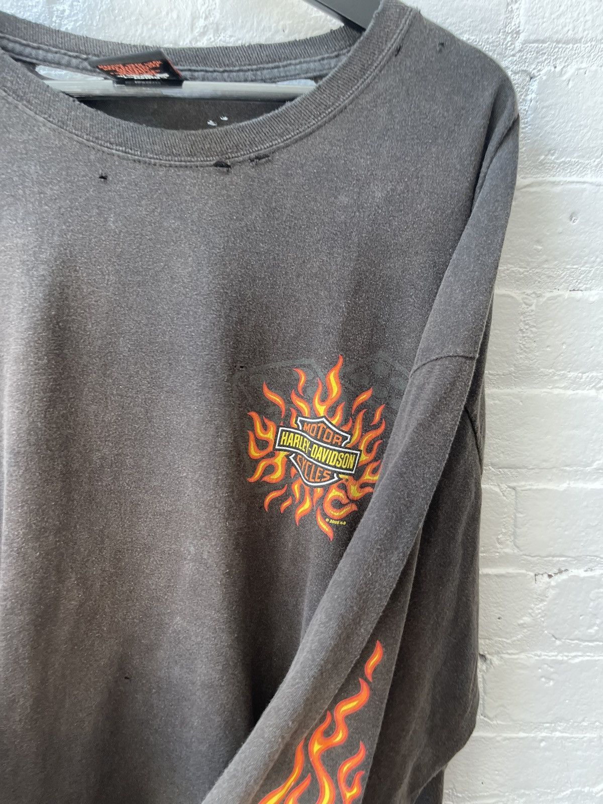 Harley Davidson × Vintage Vintage 4GSELLER HARLEY DICE FLAMES SHIRT Size US XL / EU 56 / 4 - 4 Thumbnail