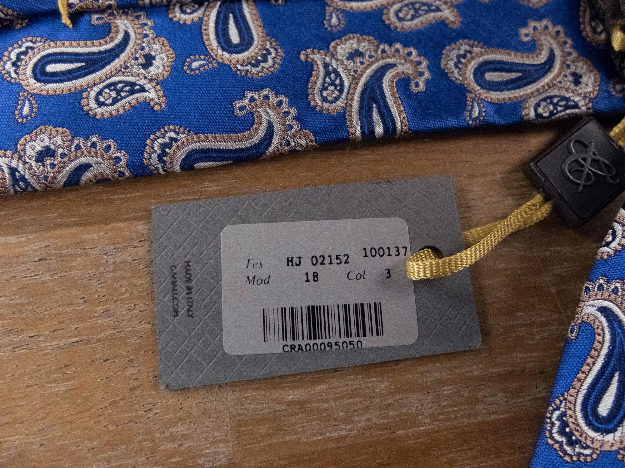 Canali CANALI blue paisley motif woven silk tie authentic NWT Size ONE SIZE - 3 Thumbnail