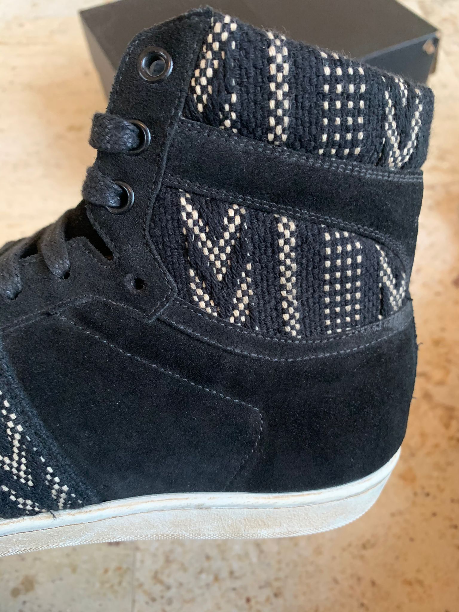 Saint Laurent Paris SL10H High Top Ikat Trainers in Black Size US 9 / EU 42 - 3 Thumbnail