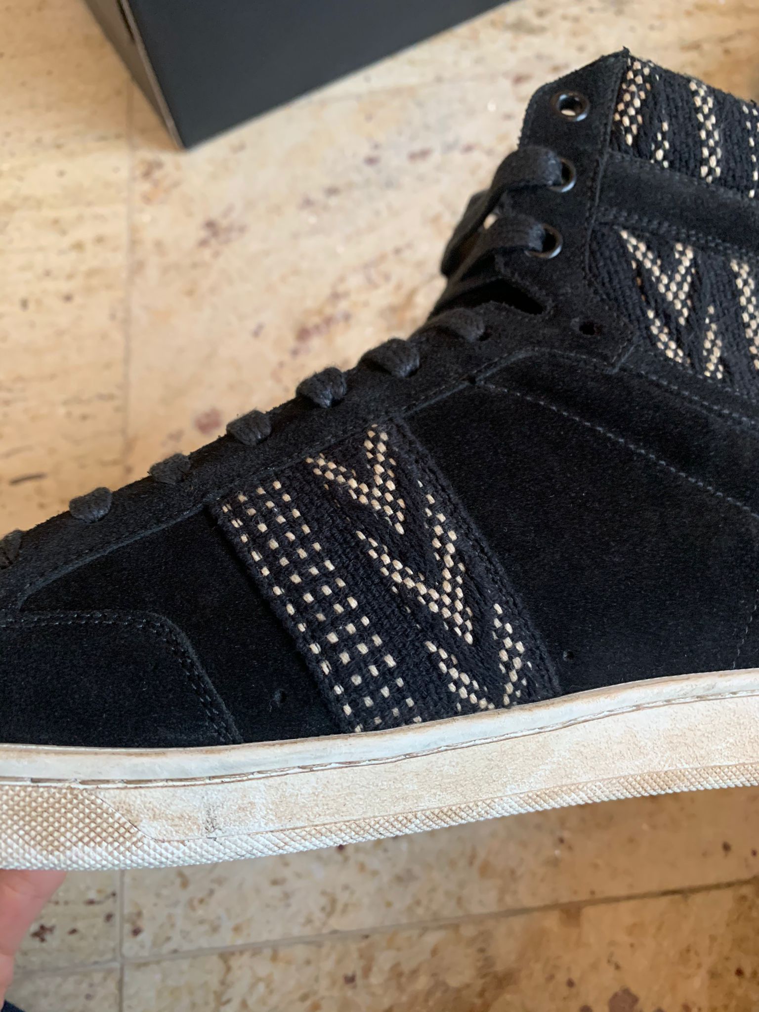 Saint Laurent Paris SL10H High Top Ikat Trainers in Black Size US 9 / EU 42 - 5 Thumbnail