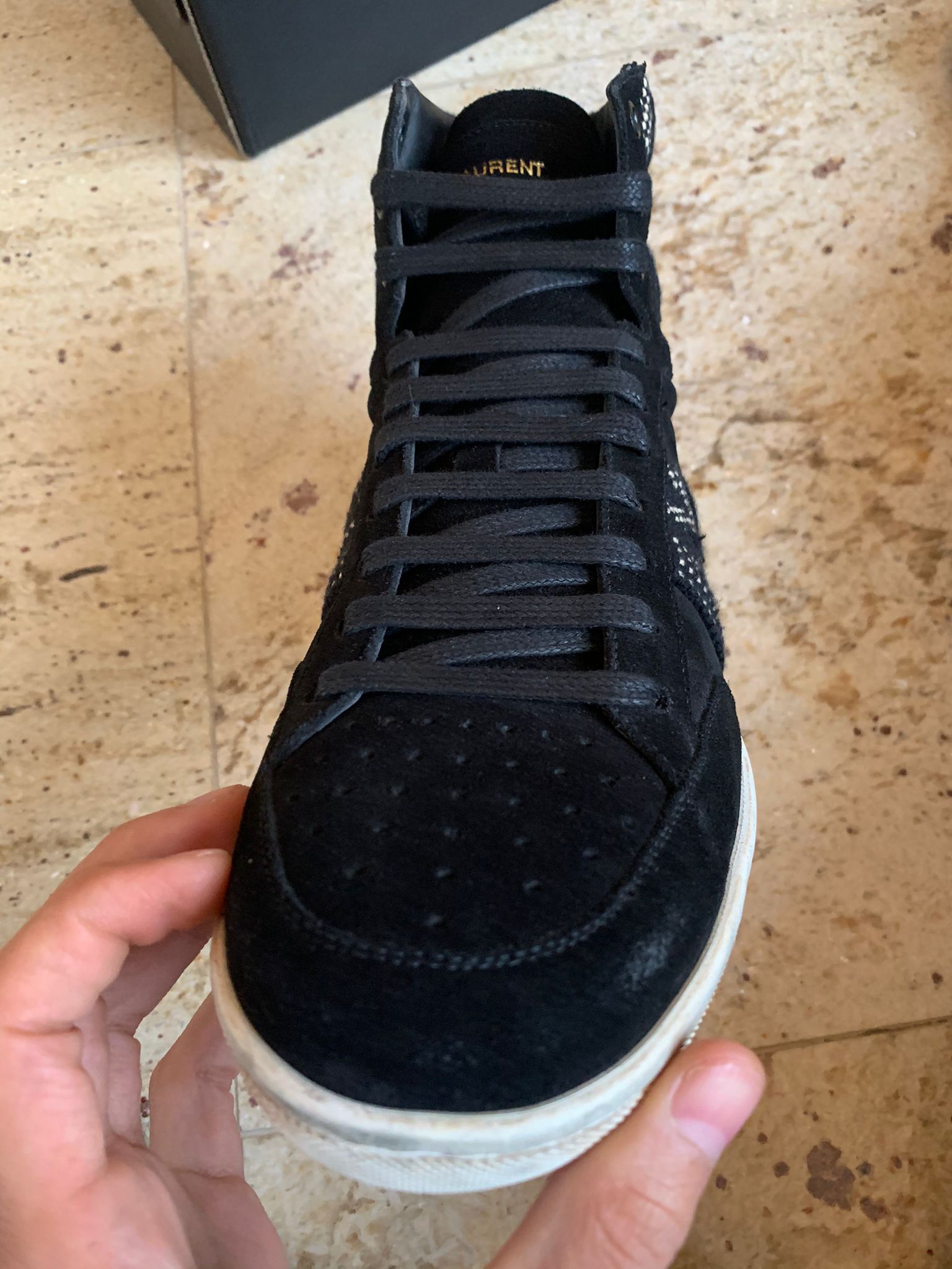 Saint Laurent Paris SL10H High Top Ikat Trainers in Black Size US 9 / EU 42 - 6 Thumbnail