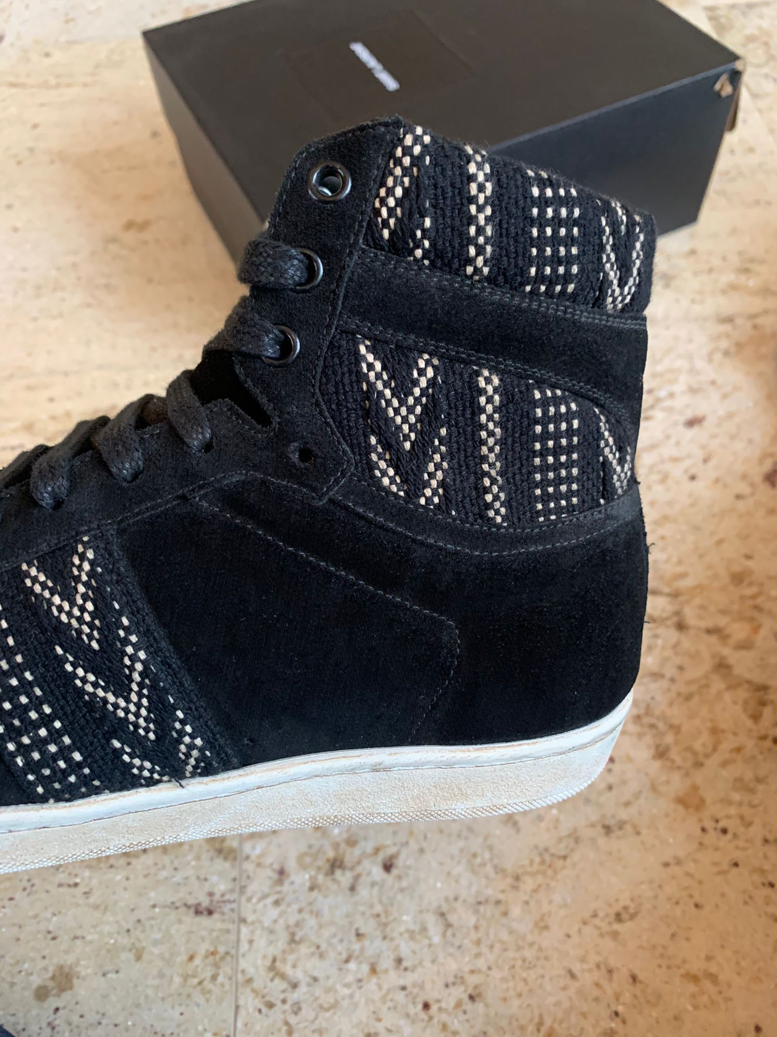 Saint Laurent Paris SL10H High Top Ikat Trainers in Black Size US 9 / EU 42 - 4 Thumbnail