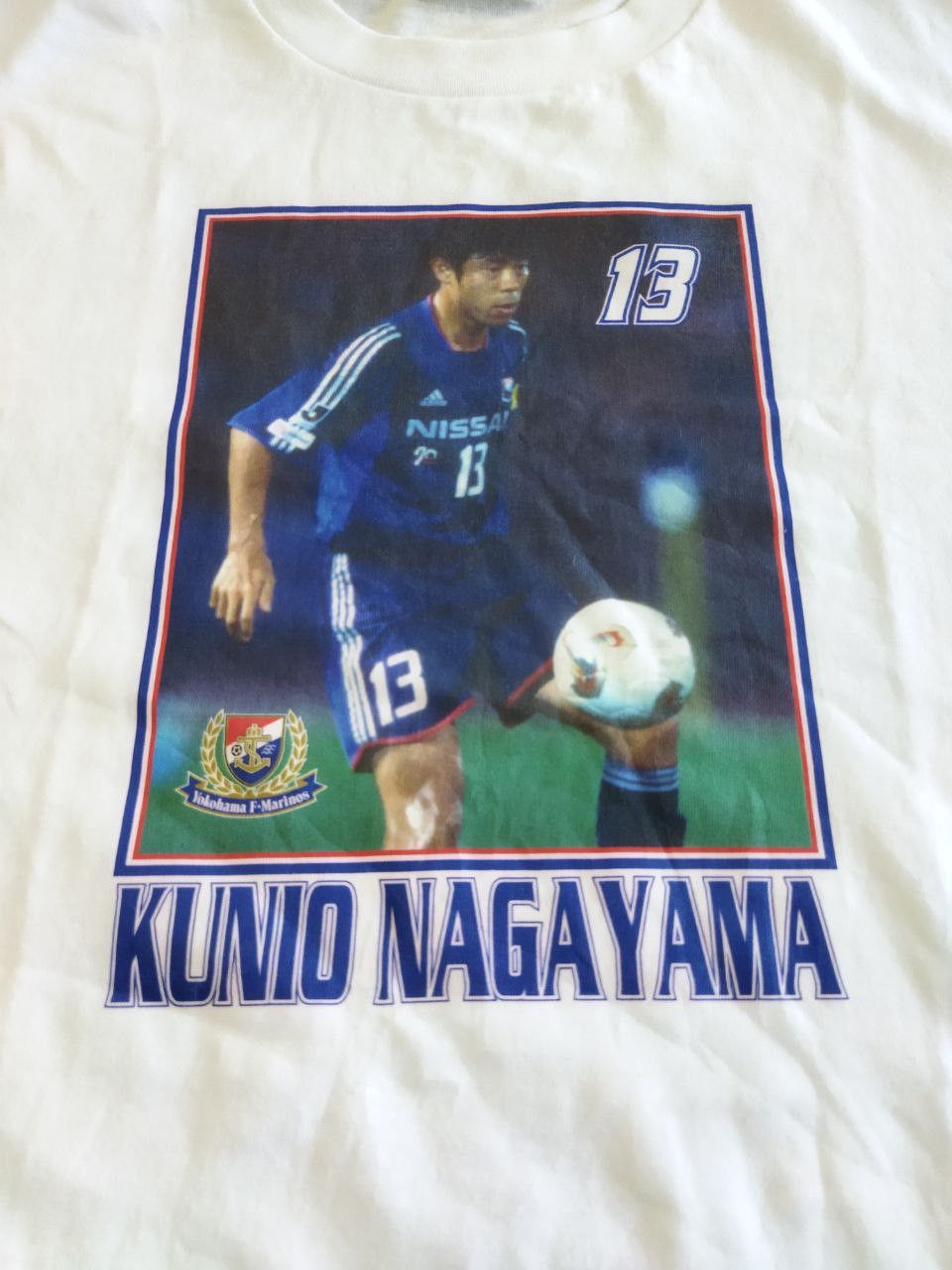Japanese Brand Vintage Yokohama F Marinos Kunio Nagayama Tshirt Size US L / EU 52-54 / 3 - 5 Thumbnail