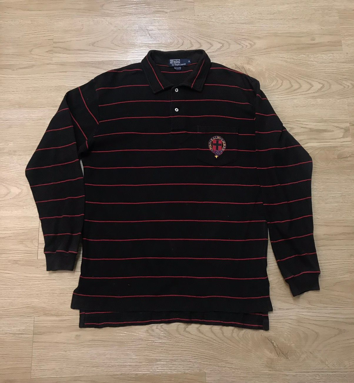 Pre-owned Polo Ralph Lauren Vintage T Long Sleeve Polo In Multicolor