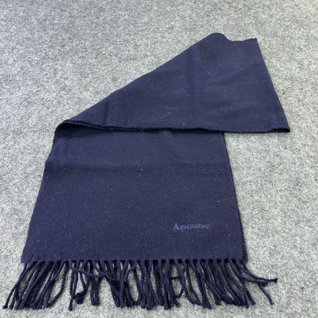 Aquascutum × Vintage AQUASCUTUM PLAIN SCARVES / MUFFLER / NECKWEAR T092 Size ONE SIZE - 4 Thumbnail