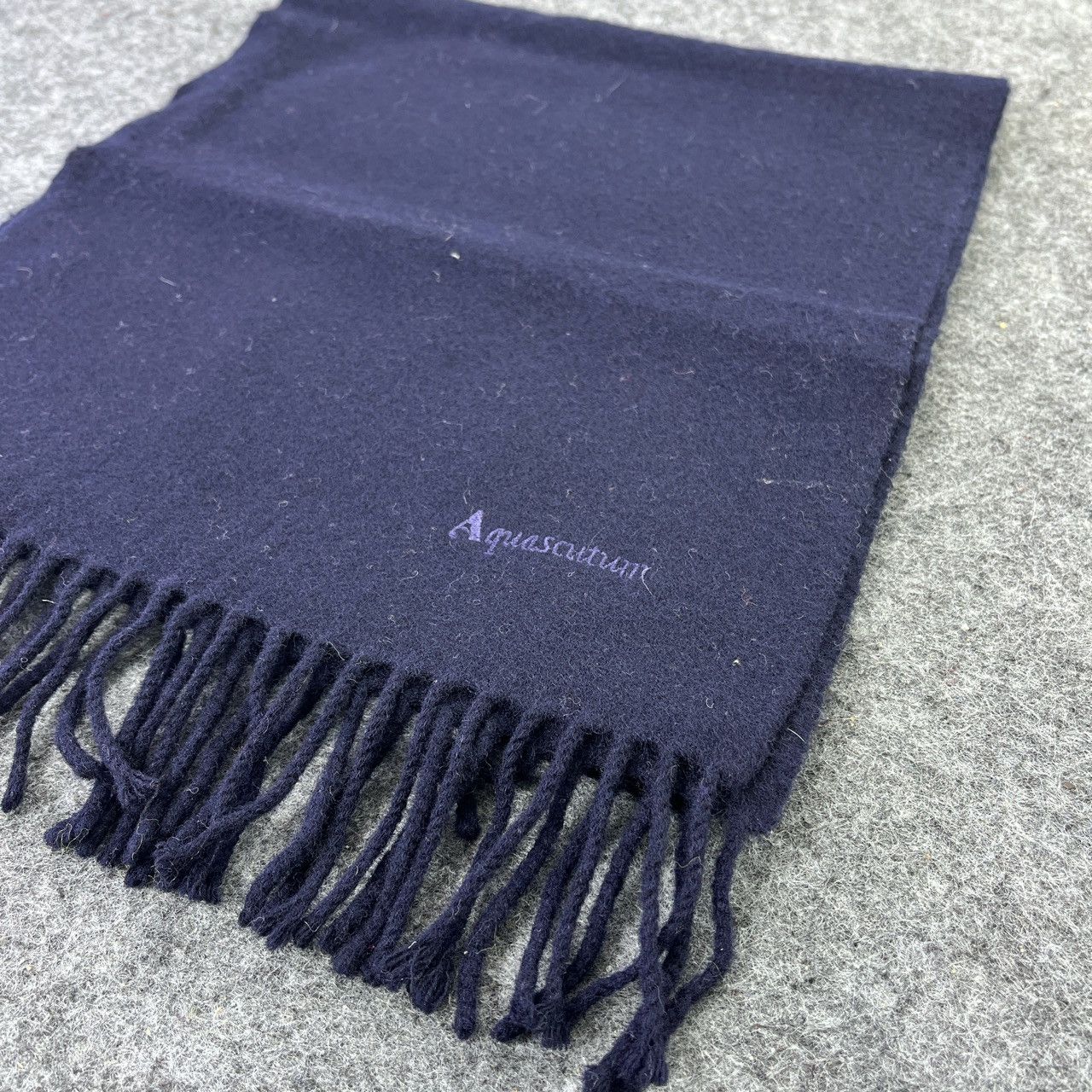 Aquascutum × Vintage AQUASCUTUM PLAIN SCARVES / MUFFLER / NECKWEAR T092 Size ONE SIZE - 5 Thumbnail
