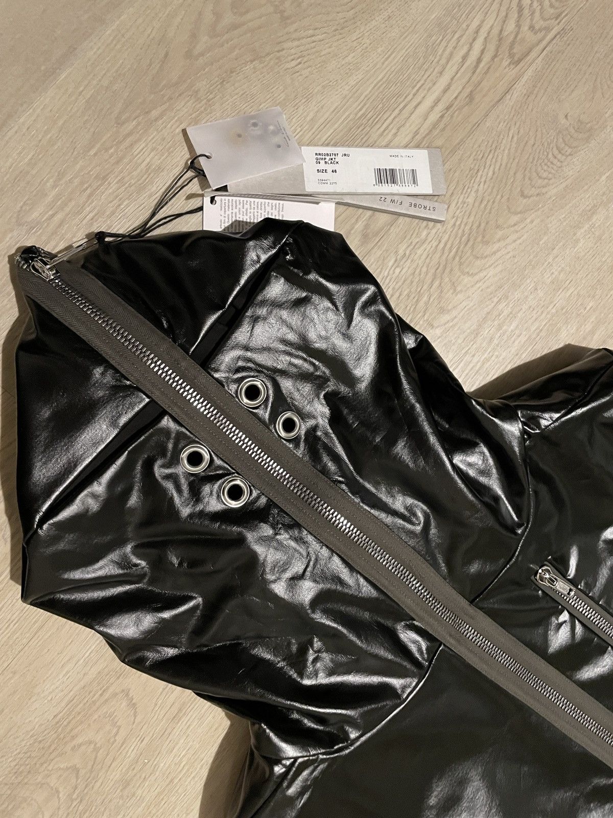 Rick Owens RICK OWENS 22FW GIMP JACKET FULL ZIP SHINY COATING