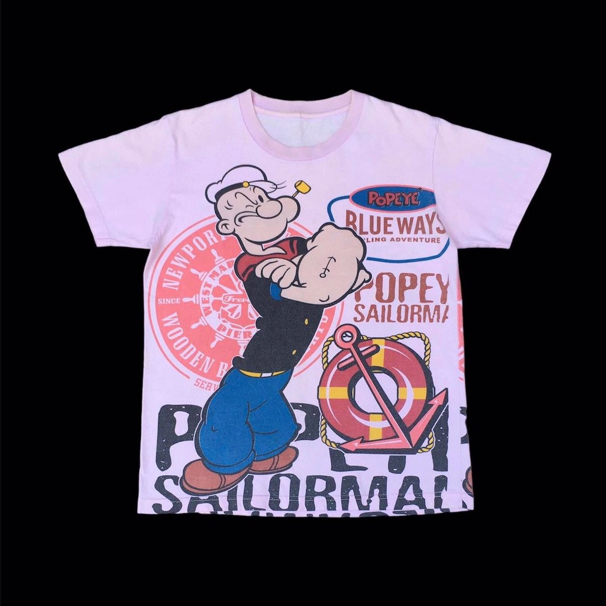 image of Movie x Vintage Popeye in Pink, Men's (Size Small)