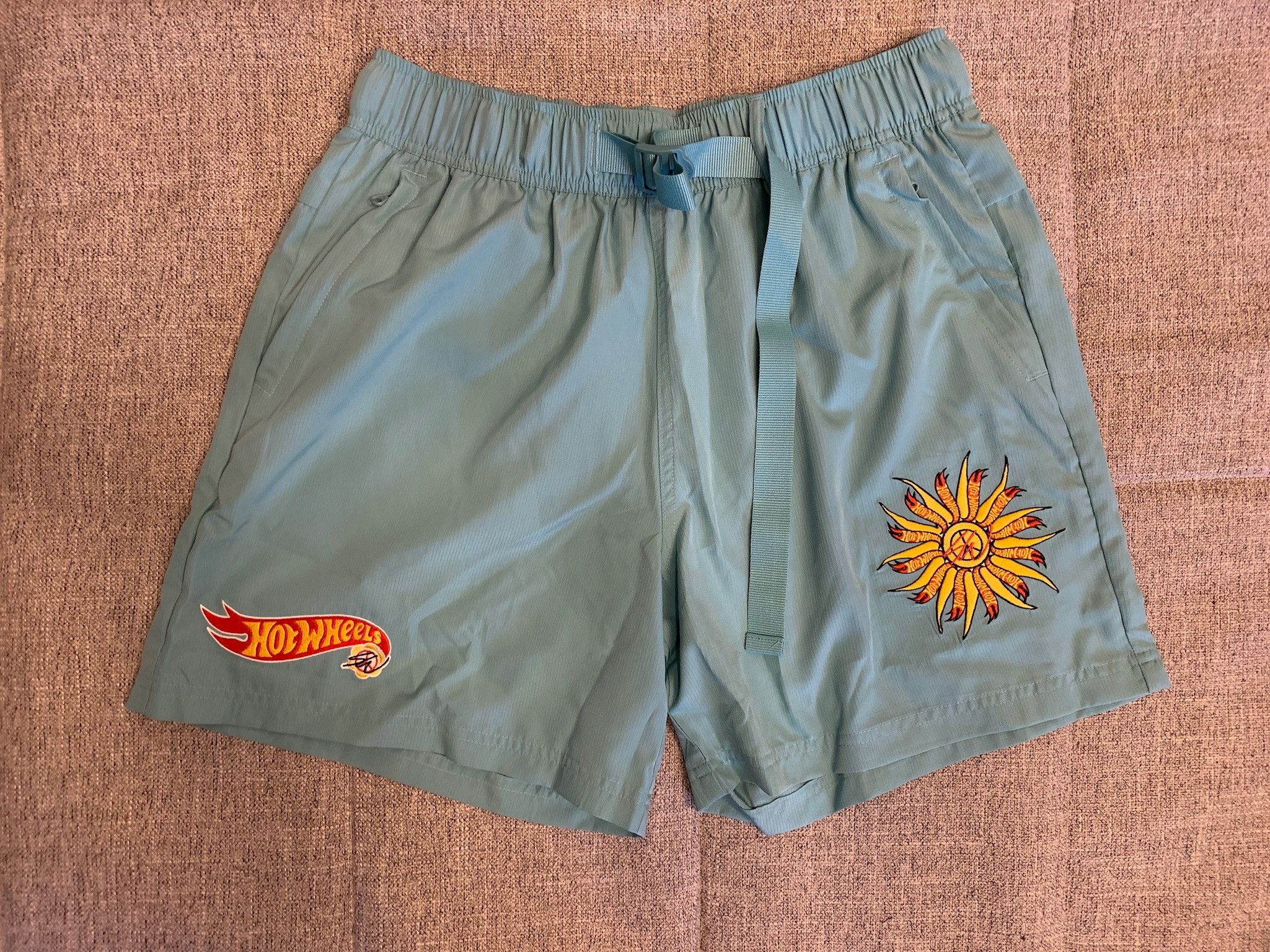 Adidas ADIDAS Blue Sean Wotherspoon & Hot Wheels Trail Shorts Size US 30 / EU 46 - 13 Thumbnail