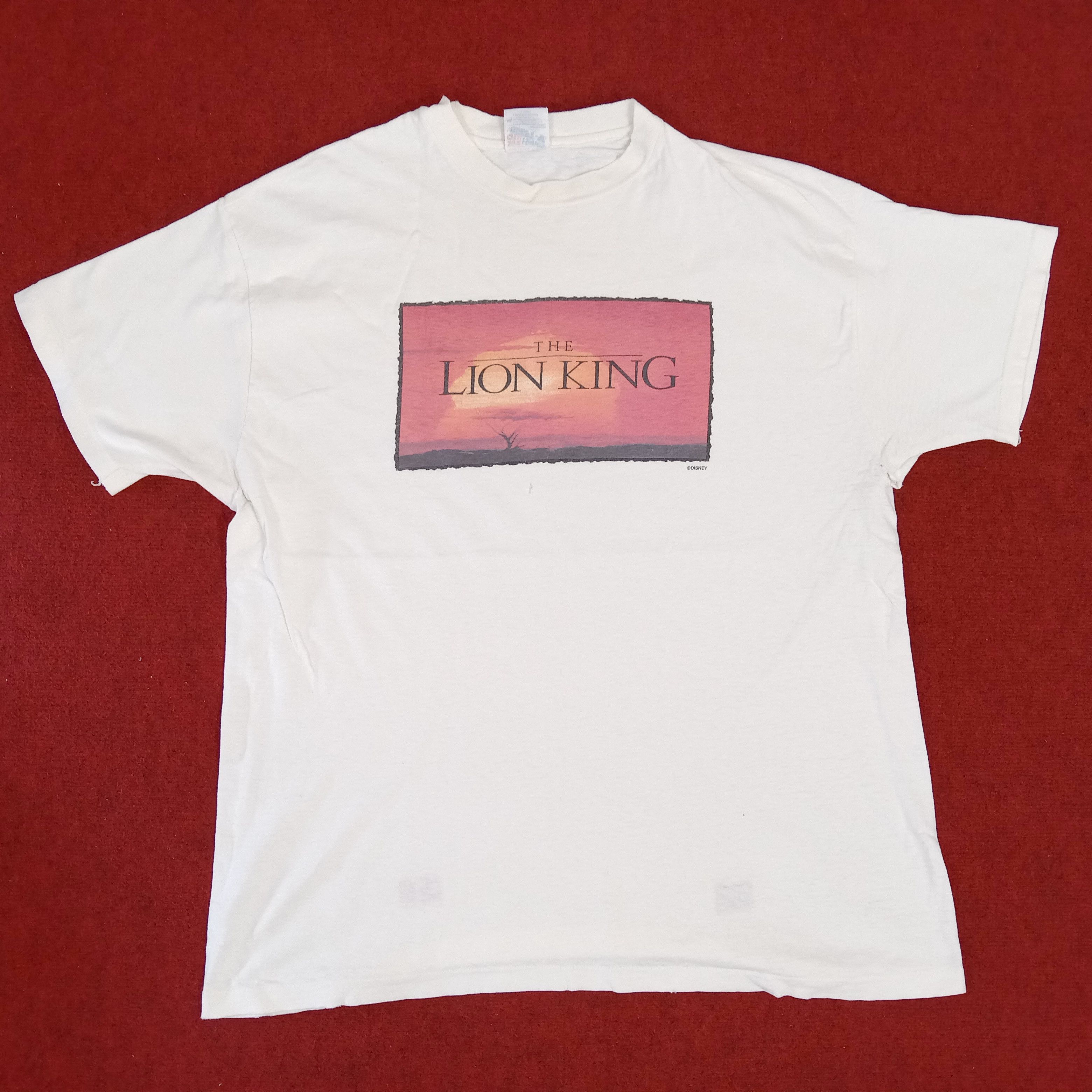 Disney The Lion King Disney Movie Distressed Vintage Promo Tshirt Size US XL / EU 56 / 4 - 1 Thumbnail