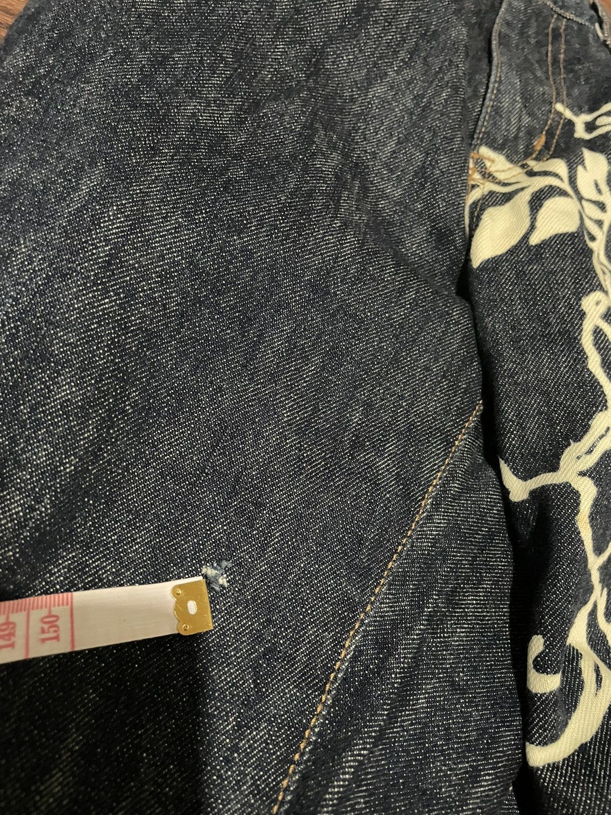 Japanese Brand Rare💥Chikiriya Japan AOP Distressed Statement Jeans Size US 34 / EU 50 - 12 Thumbnail