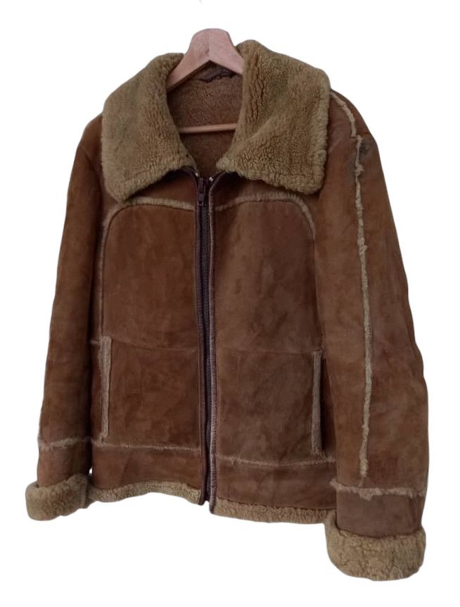 Japanese Brand Vintage Shearling Leather Jacket by Knight Tailors Ltd. Size US M / EU 48-50 / 2 - 8 Thumbnail