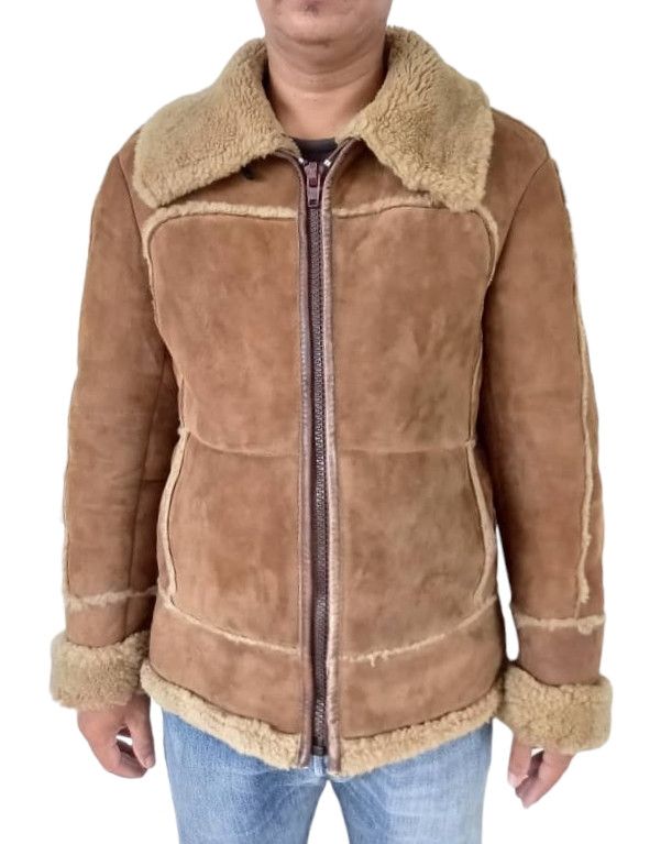 Japanese Brand Vintage Shearling Leather Jacket by Knight Tailors Ltd. Size US M / EU 48-50 / 2 - 18 Thumbnail
