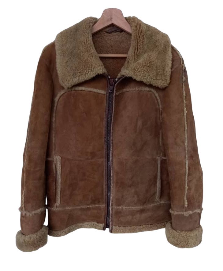 Japanese Brand Vintage Shearling Leather Jacket by Knight Tailors Ltd. Size US M / EU 48-50 / 2 - 1 Thumbnail