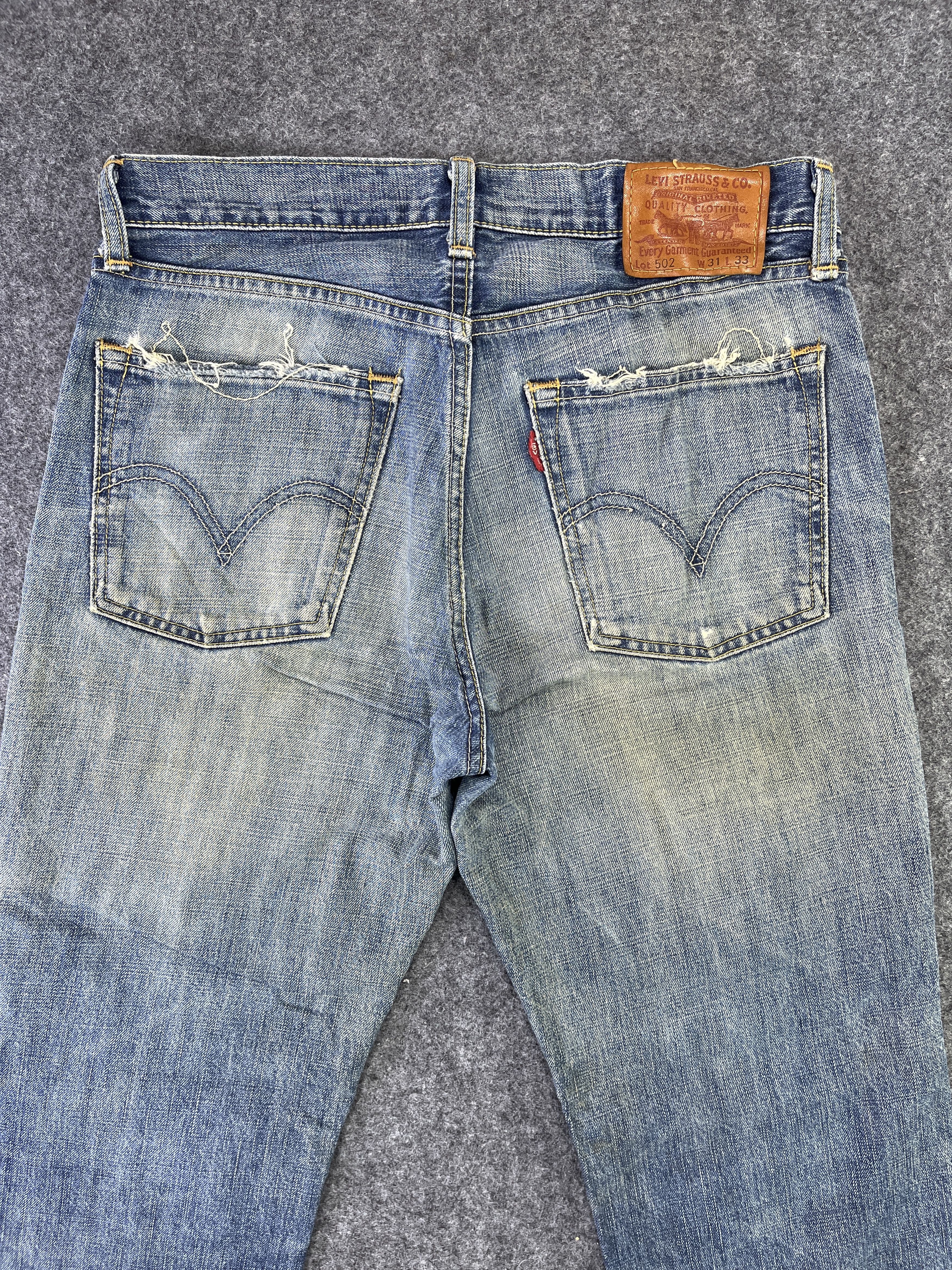 Levi's Vintage Levis 502 Distressed Jeans Rusty Denim - J830 Size US 33 - 5 Thumbnail