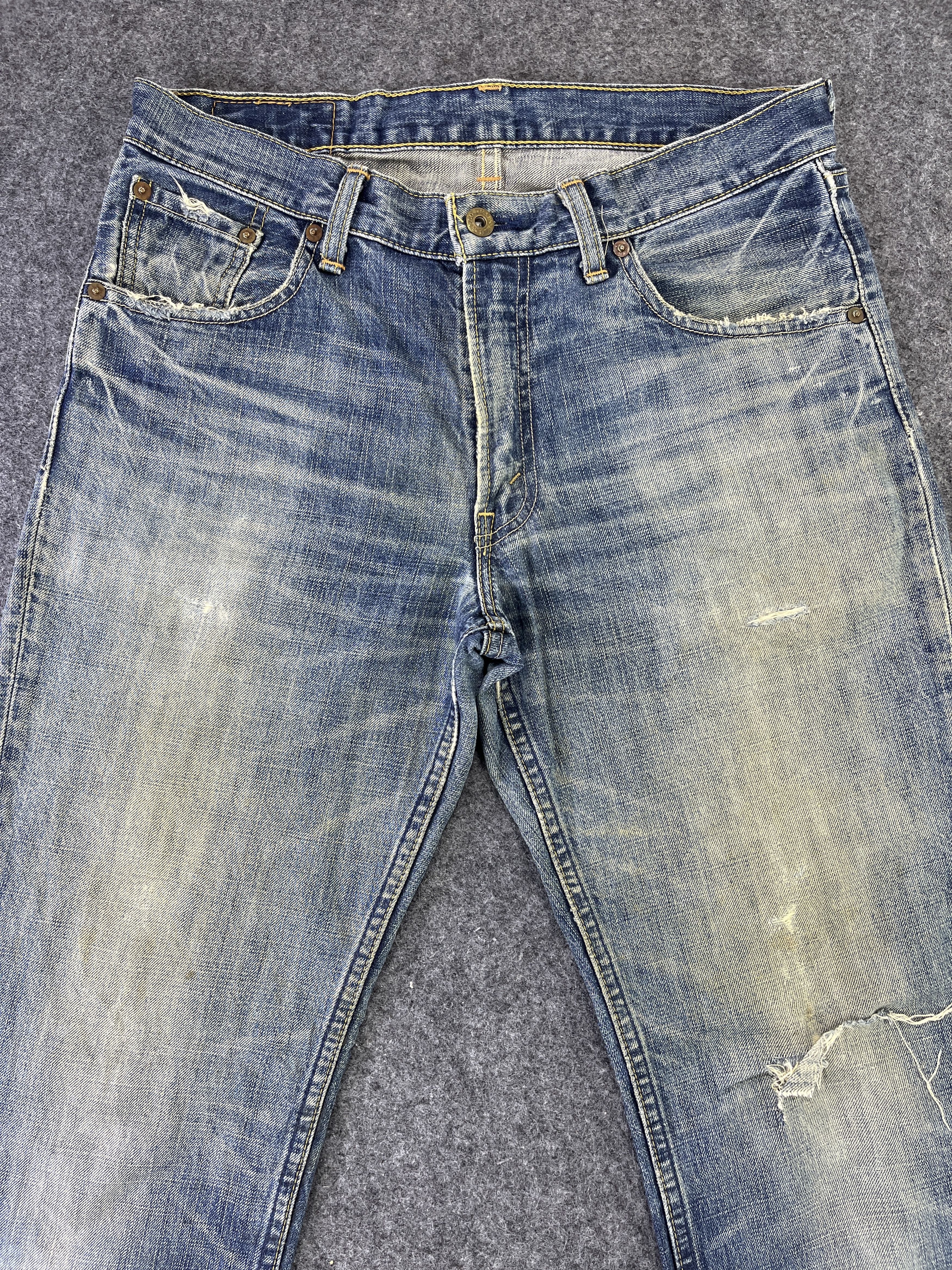 Levi's Vintage Levis 502 Distressed Jeans Rusty Denim - J830 Size US 33 - 3 Thumbnail