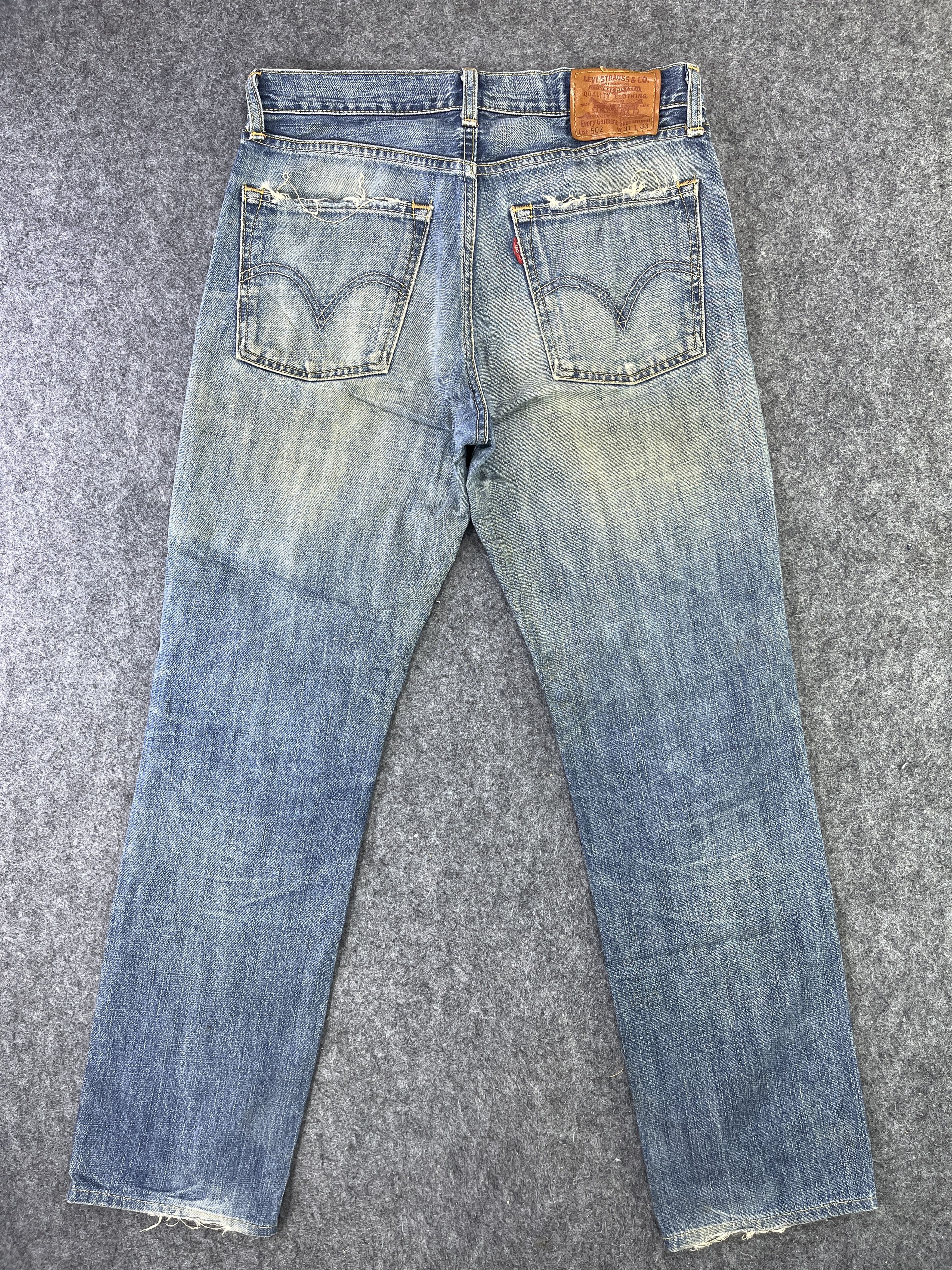 Levi's Vintage Levis 502 Distressed Jeans Rusty Denim - J830 Size US 33 - 4 Thumbnail
