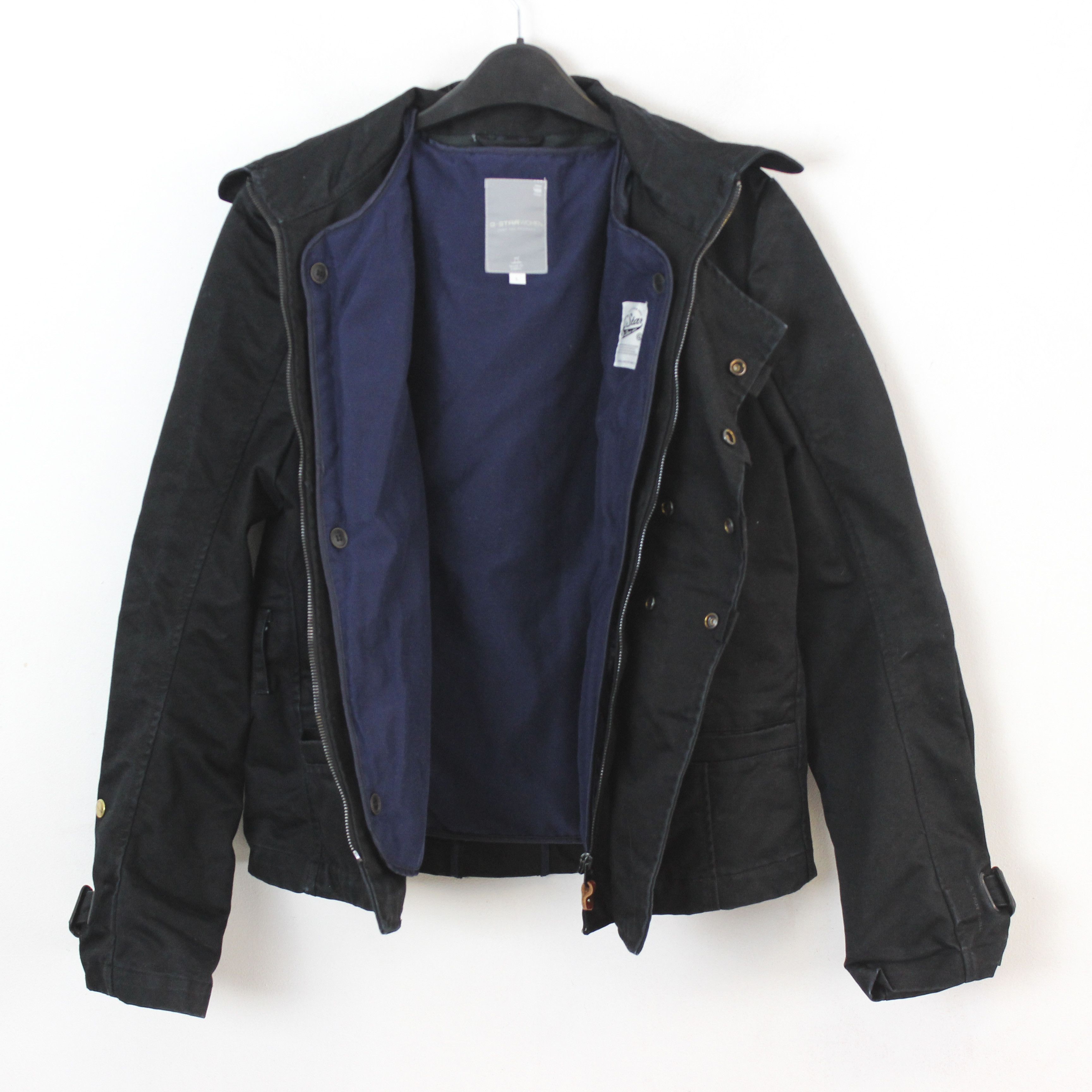 G-Star Weather Twiggy Short Trench Womens L Jacket Pea Coat Mac Top Size L / US 10 / IT 46 - 4 Thumbnail