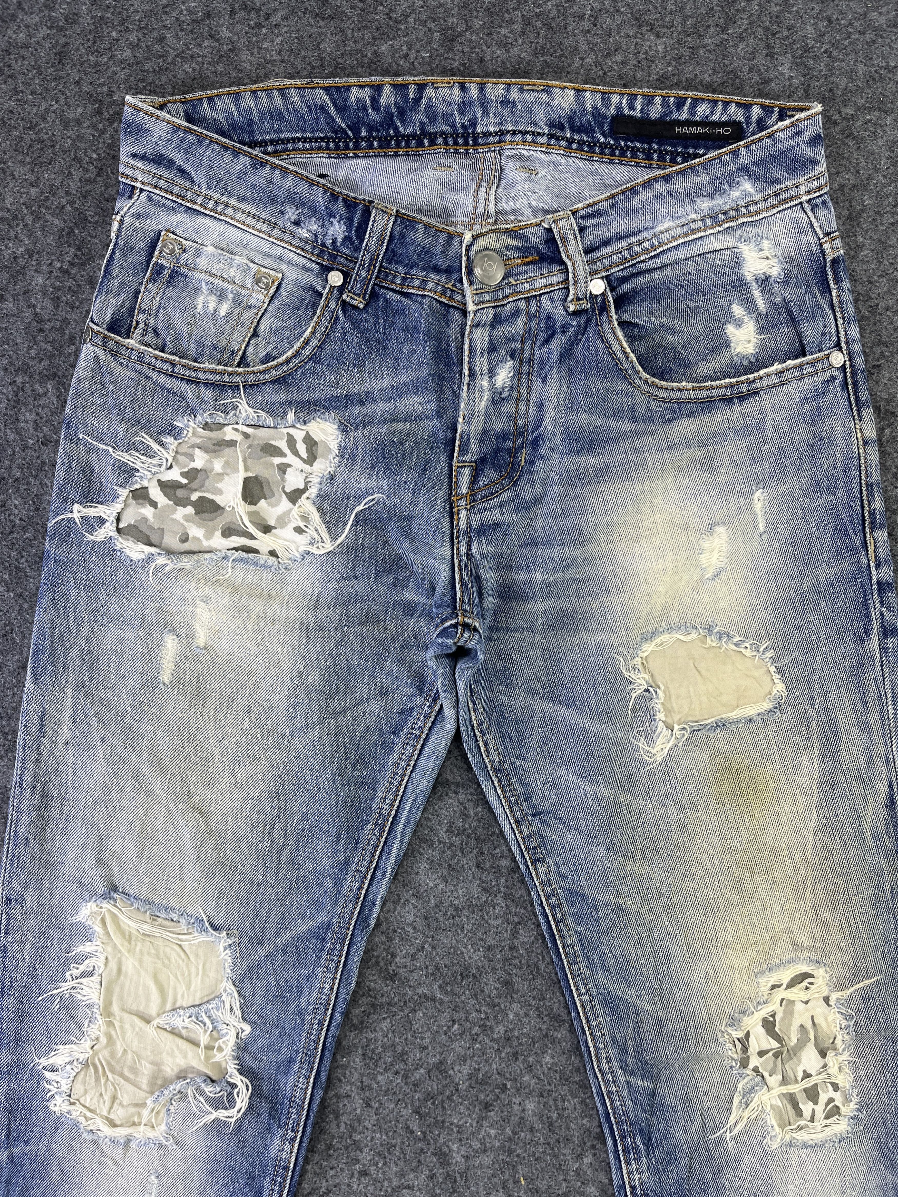 HAMAKI-HO Japanese Brand Hamaki-Ho Distressed Jeans - J802 Size 32" / US 10 / IT 46 - 3 Thumbnail