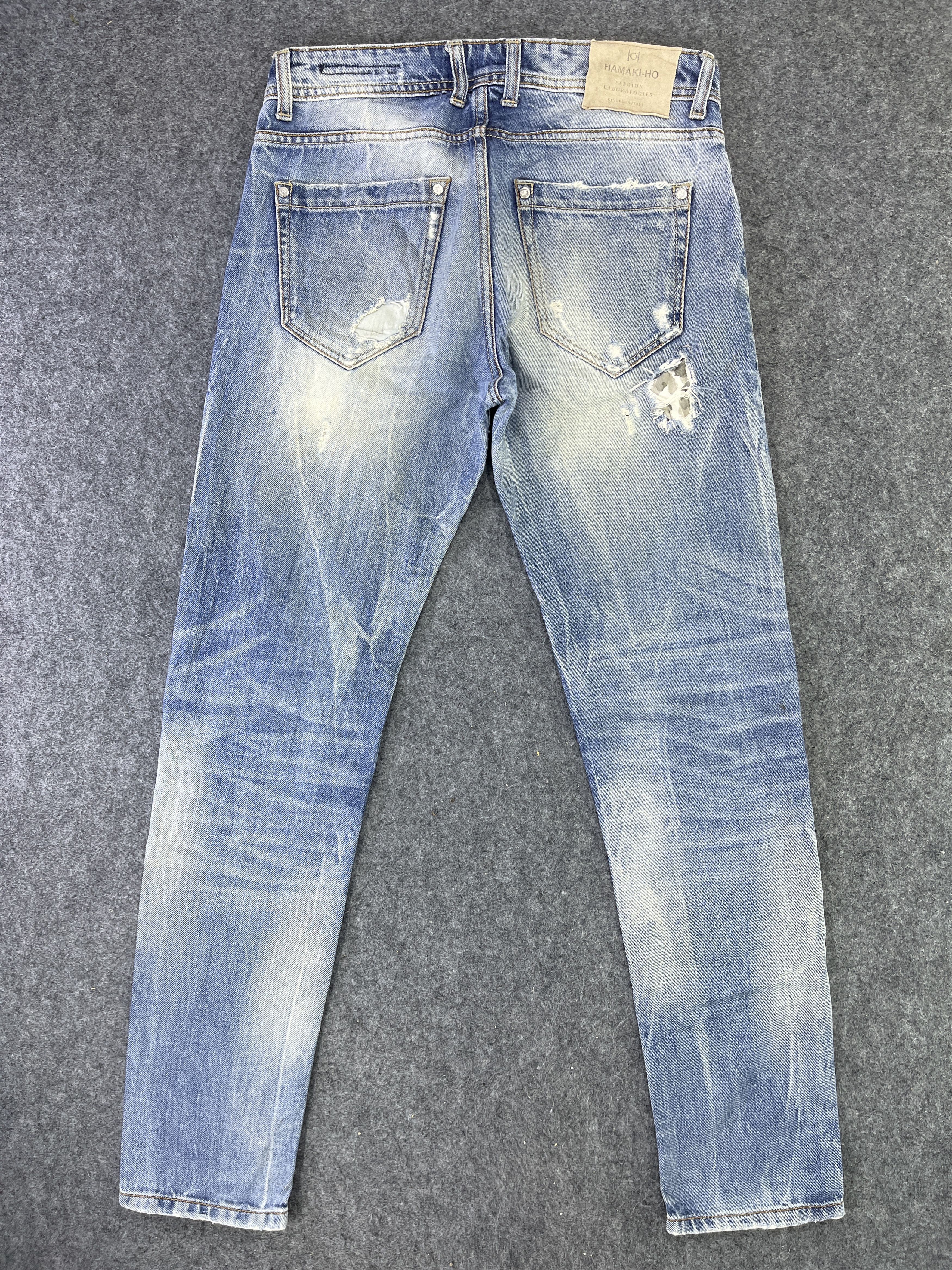 HAMAKI-HO Japanese Brand Hamaki-Ho Distressed Jeans - J802 Size 32" / US 10 / IT 46 - 2 Thumbnail