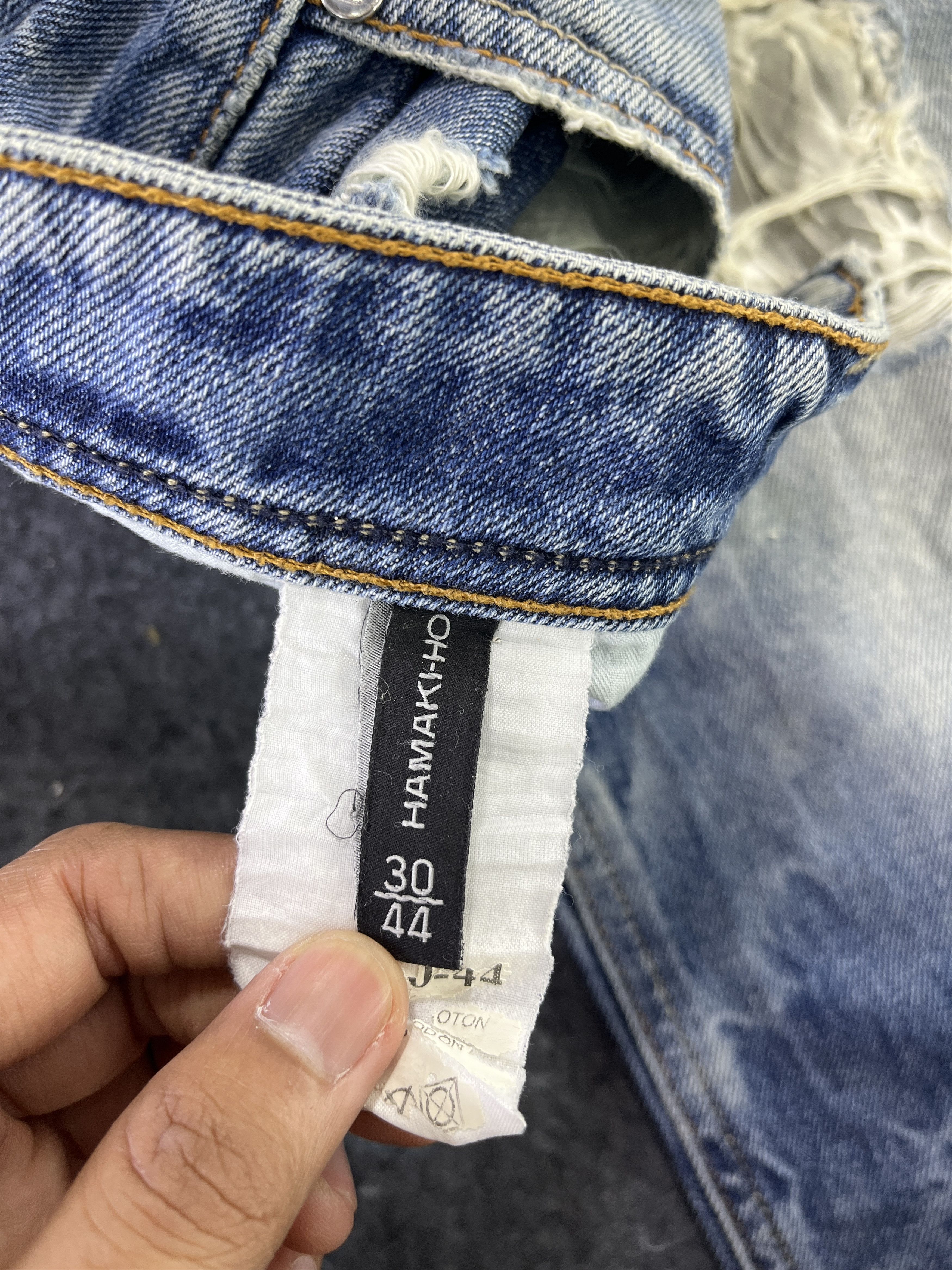 HAMAKI-HO Japanese Brand Hamaki-Ho Distressed Jeans - J802 Size 32" / US 10 / IT 46 - 7 Thumbnail