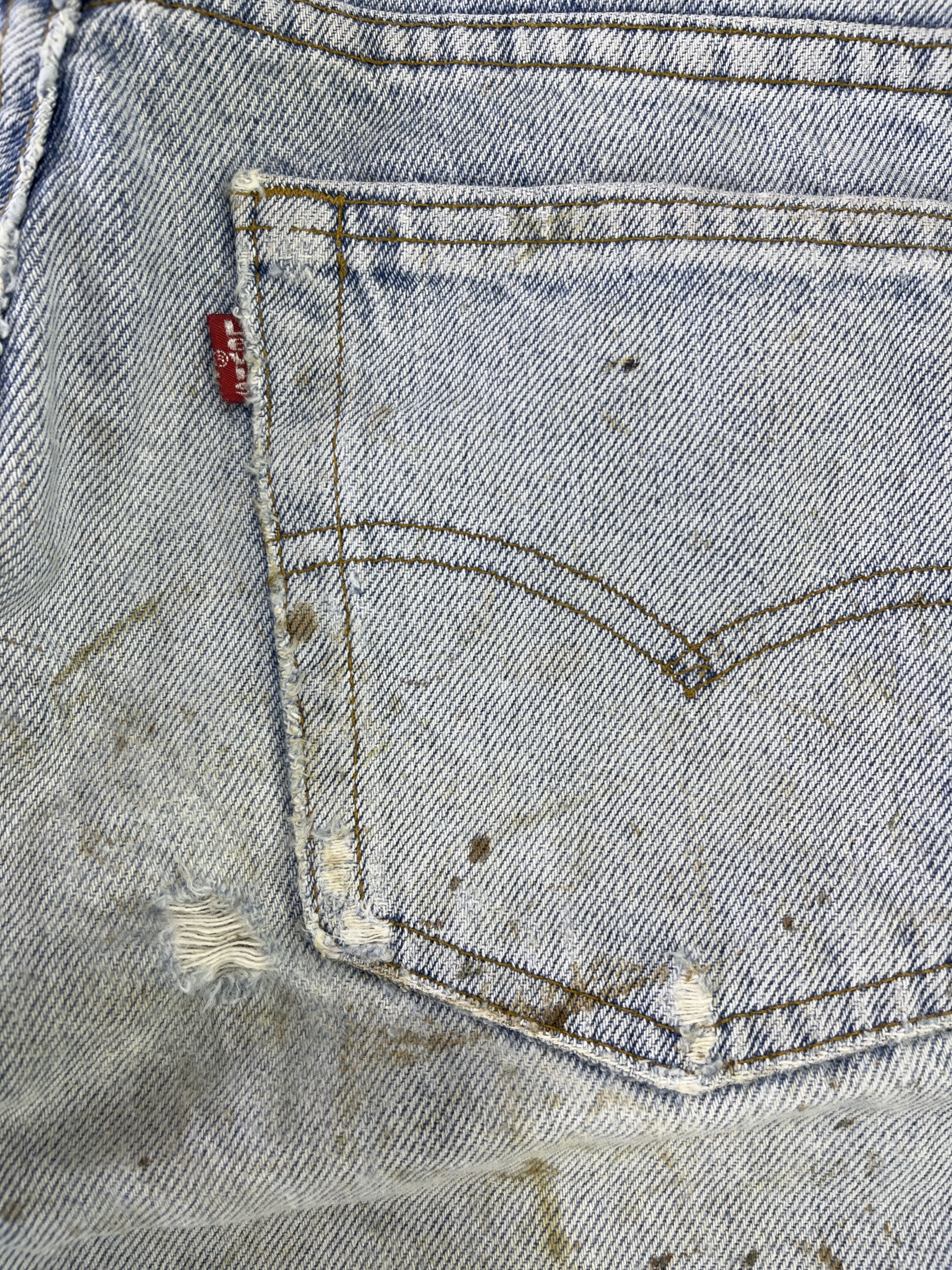 Levi's 90's Vintage Levis 505 Patchwork Jeans - J801 Size US 30 / EU 46 - 13 Thumbnail