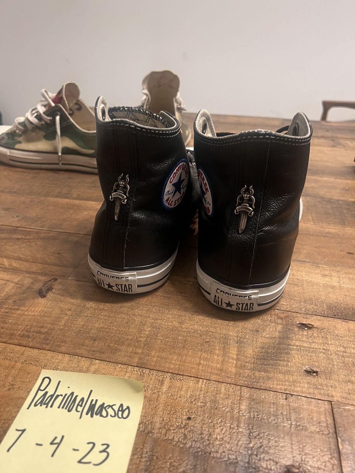Chrome Hearts × Converse Chrome hearts leather converse with stars Size US 10 / EU 43 - 5 Thumbnail