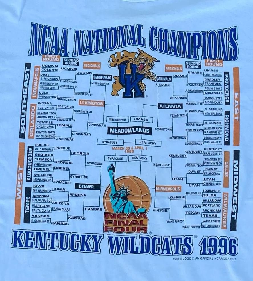 Vintage vintage tee 90s Knetucky Wildcats ( A 23 ) Size US L / EU 52-54 / 3 - 2 Thumbnail