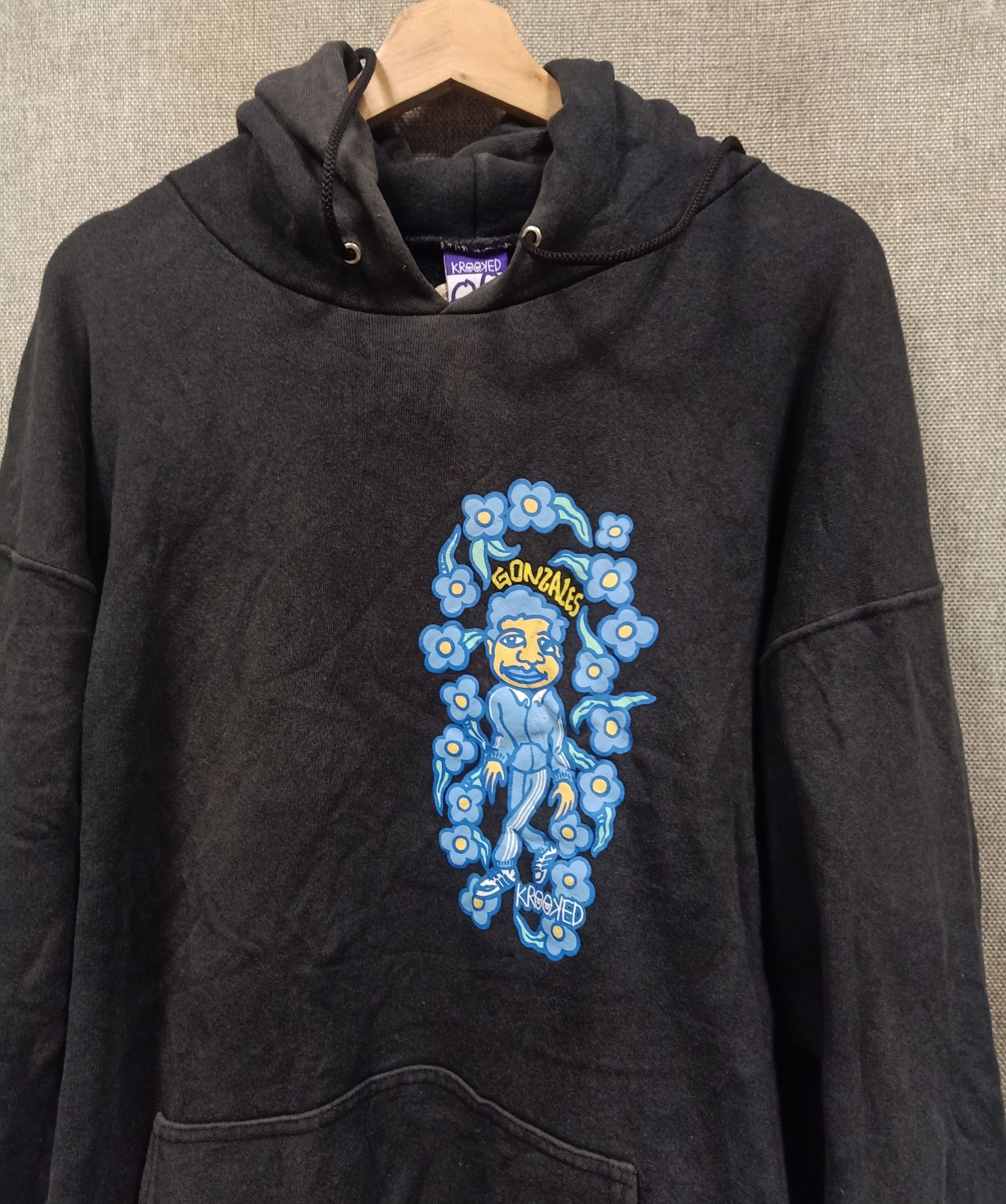 Krooked Vintage 90s hoodie krooked mark gonzales x adidas Size US L / EU 52-54 / 3 - 3 Thumbnail