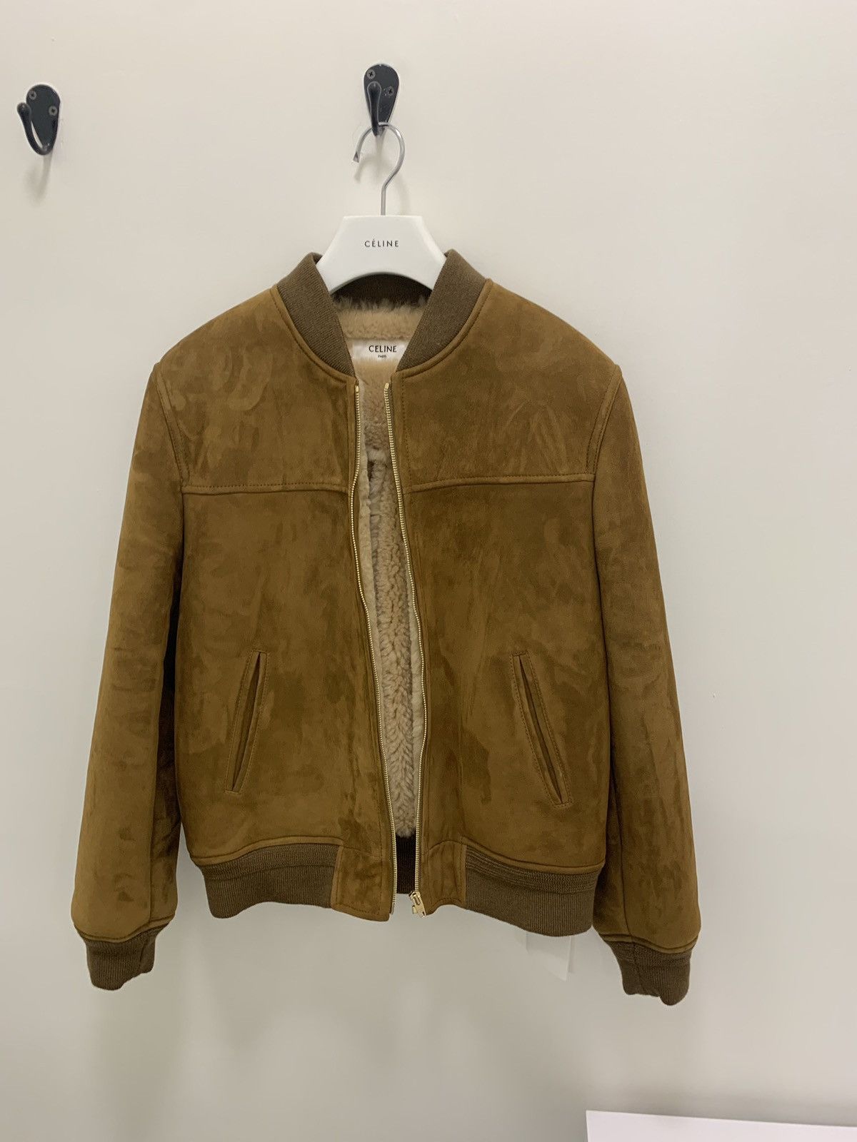 Celine Rectangle Teddy Shearling Jacket in Havana Size US M / EU 48-50 / 2 - 2 Thumbnail