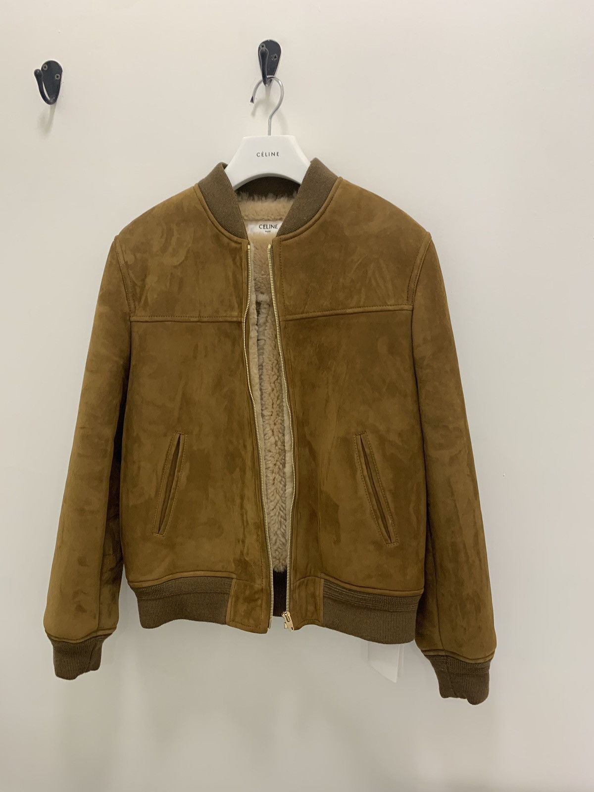 Celine Rectangle Teddy Shearling Jacket in Havana Size US M / EU 48-50 / 2 - 1 Thumbnail