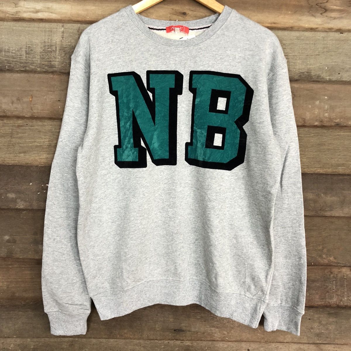 Japanese Brand NB Avail Jeans Grey Sweatshirt #041B Size US M / EU 48-50 / 2 - 8 Thumbnail