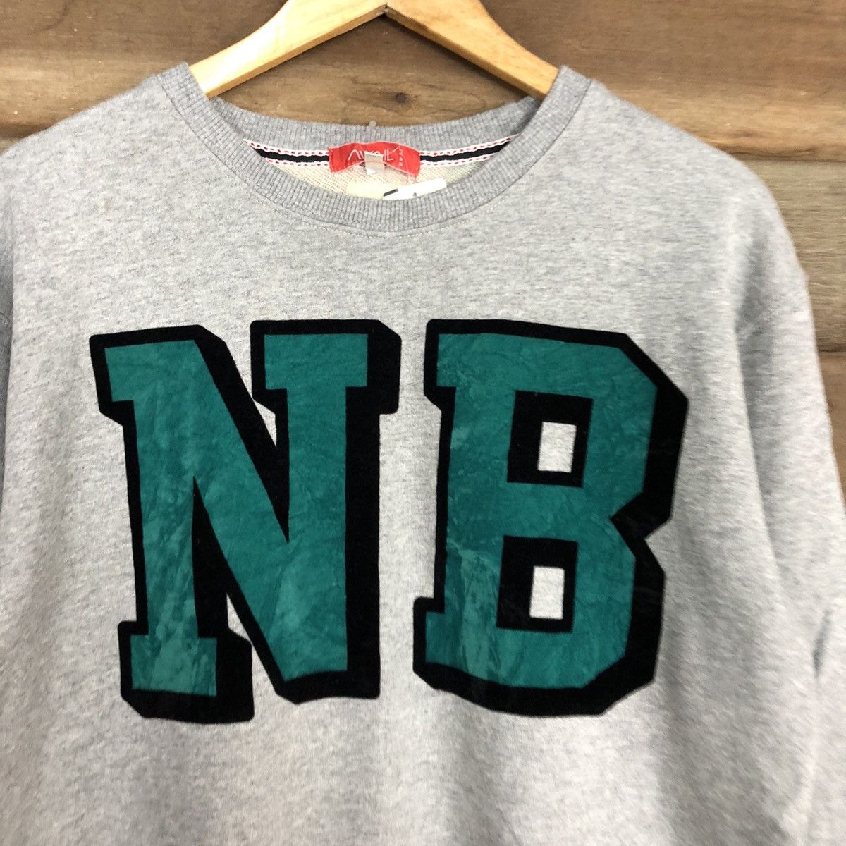 Japanese Brand NB Avail Jeans Grey Sweatshirt #041B Size US M / EU 48-50 / 2 - 10 Thumbnail